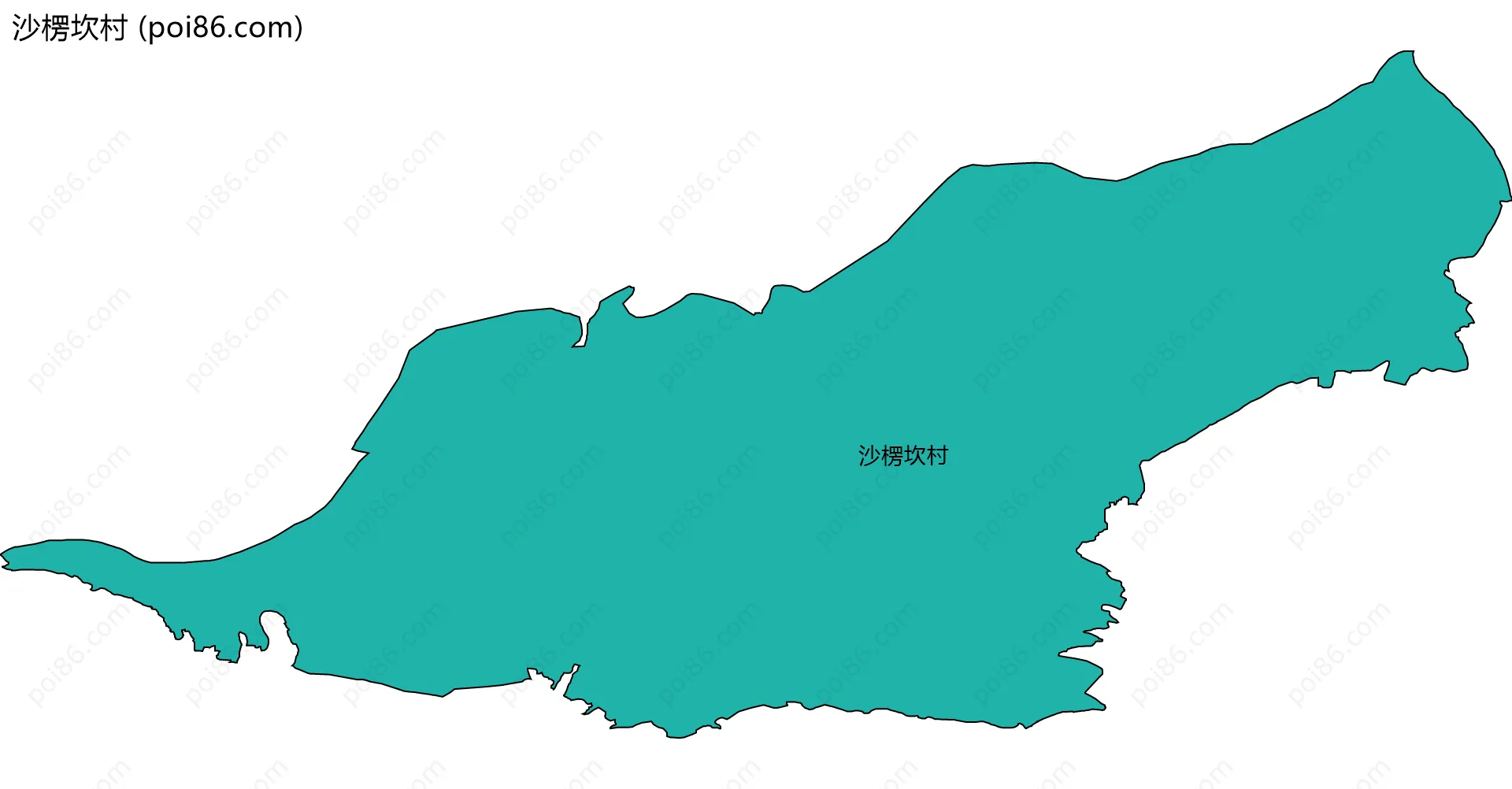 沙楞坎村边界地图