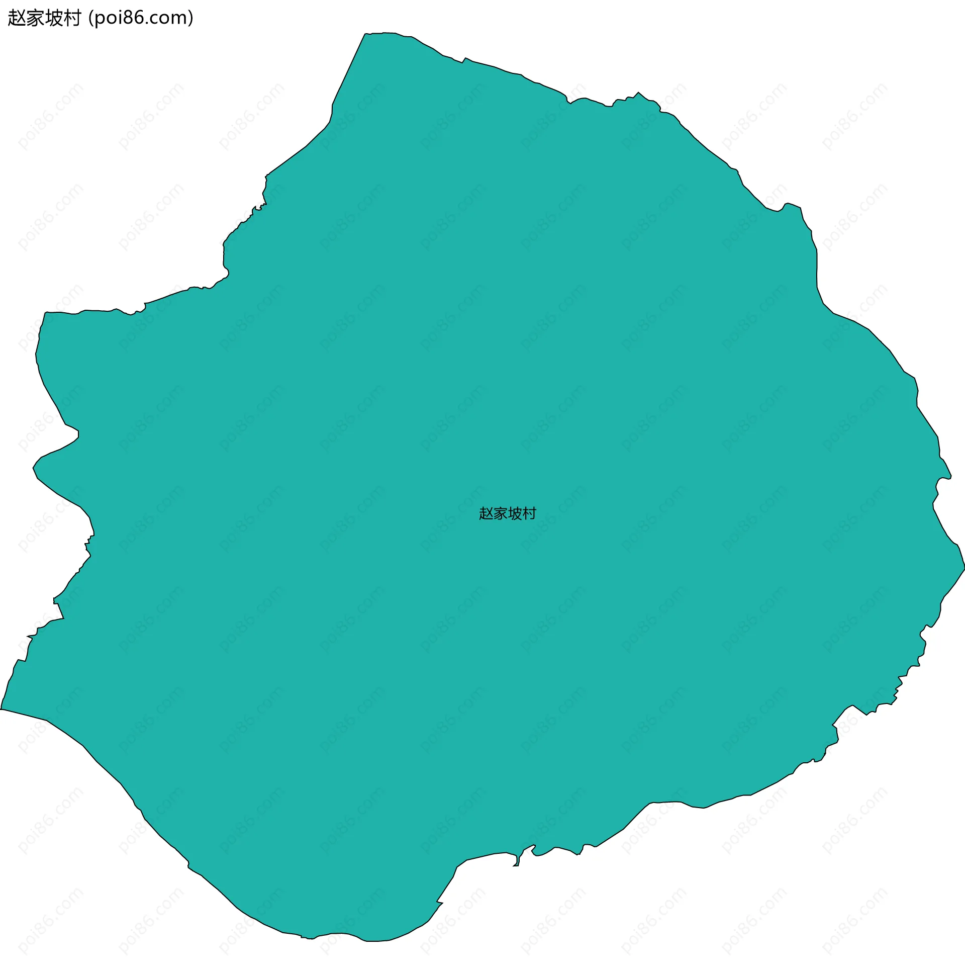 赵家坡村边界地图