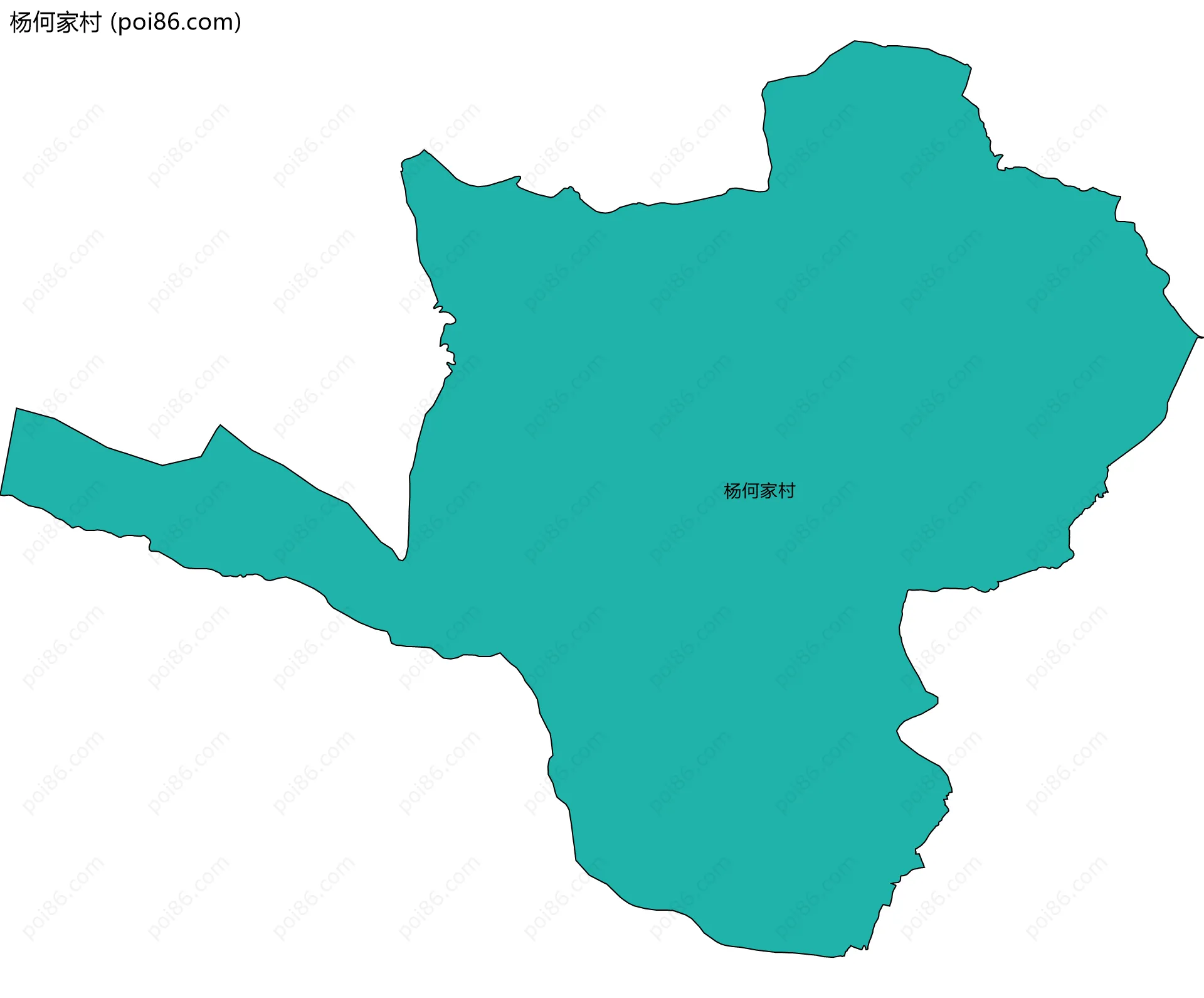 杨何家村边界地图