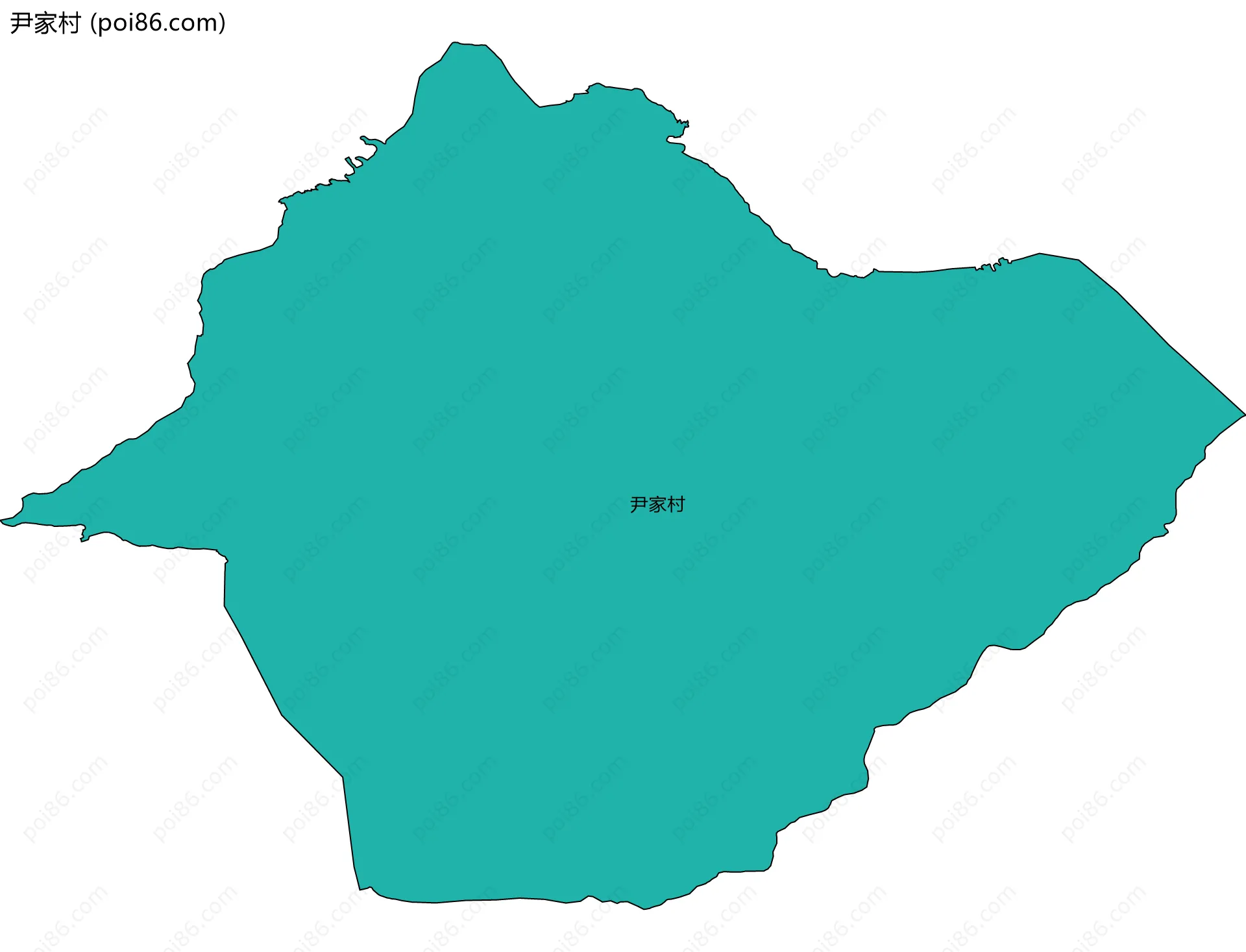 尹家村边界地图