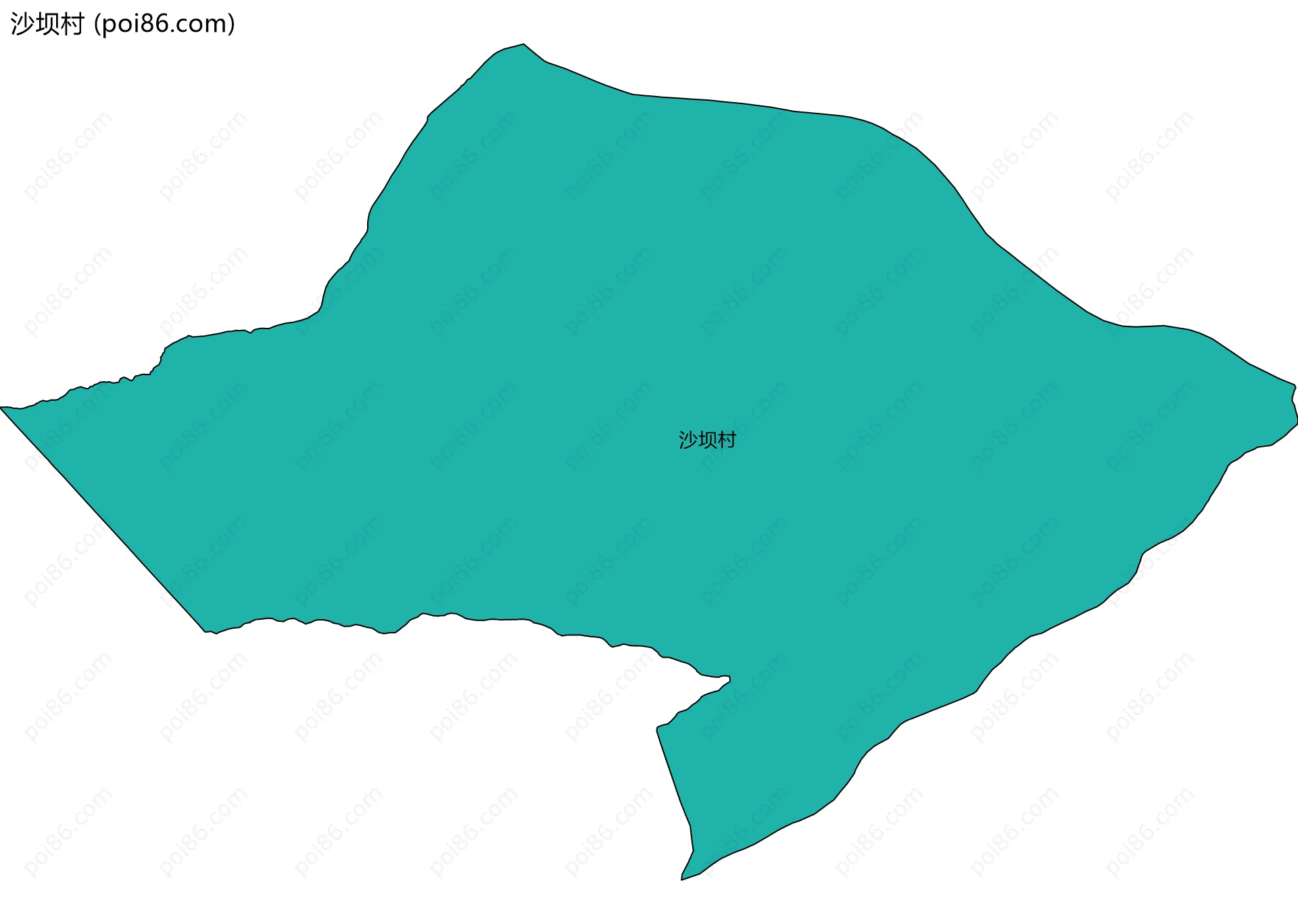 沙坝村边界地图