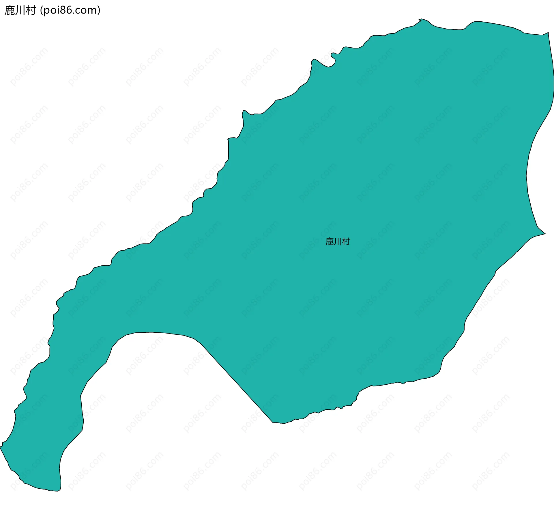 鹿川村边界地图