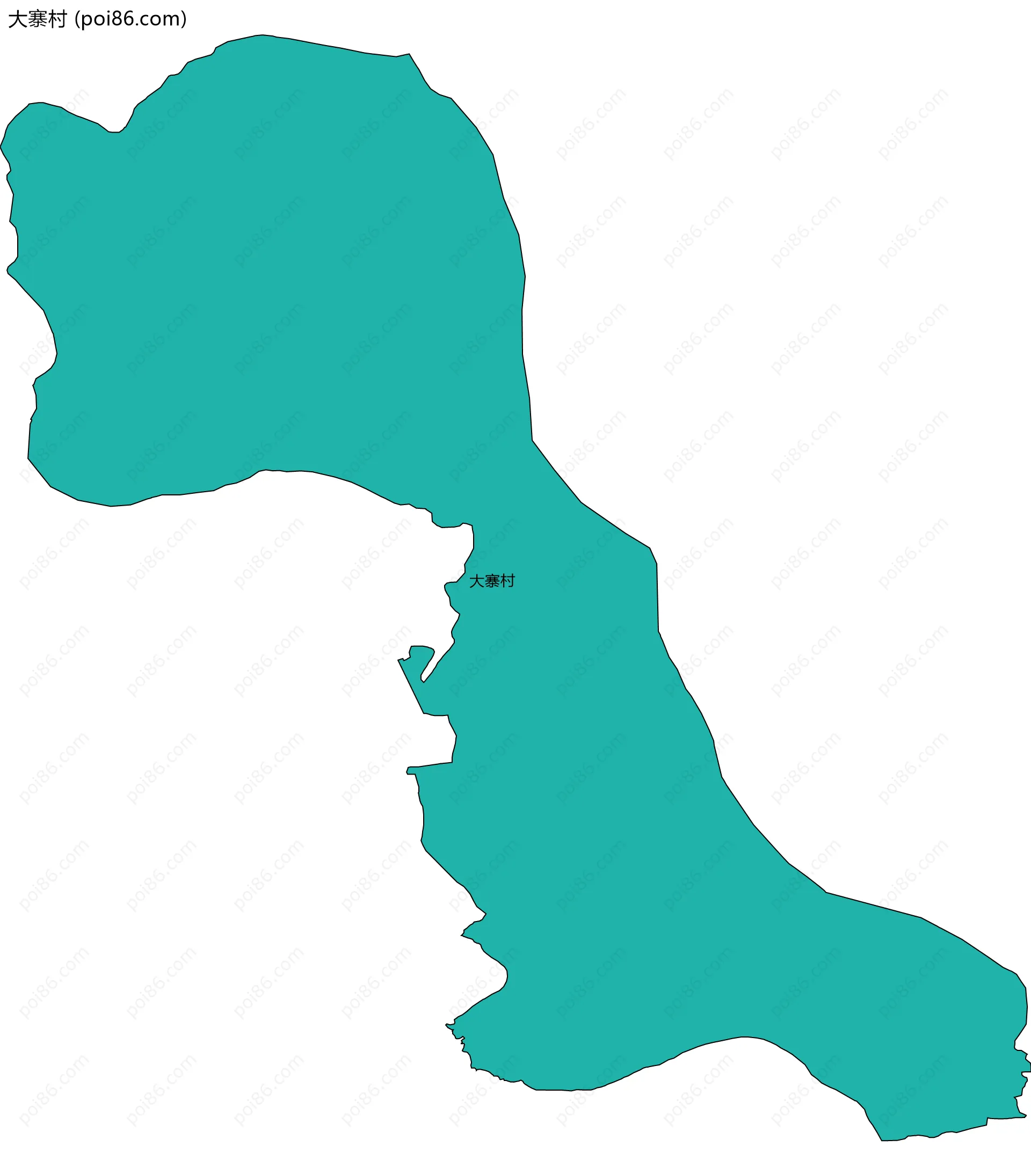 大寨村边界地图