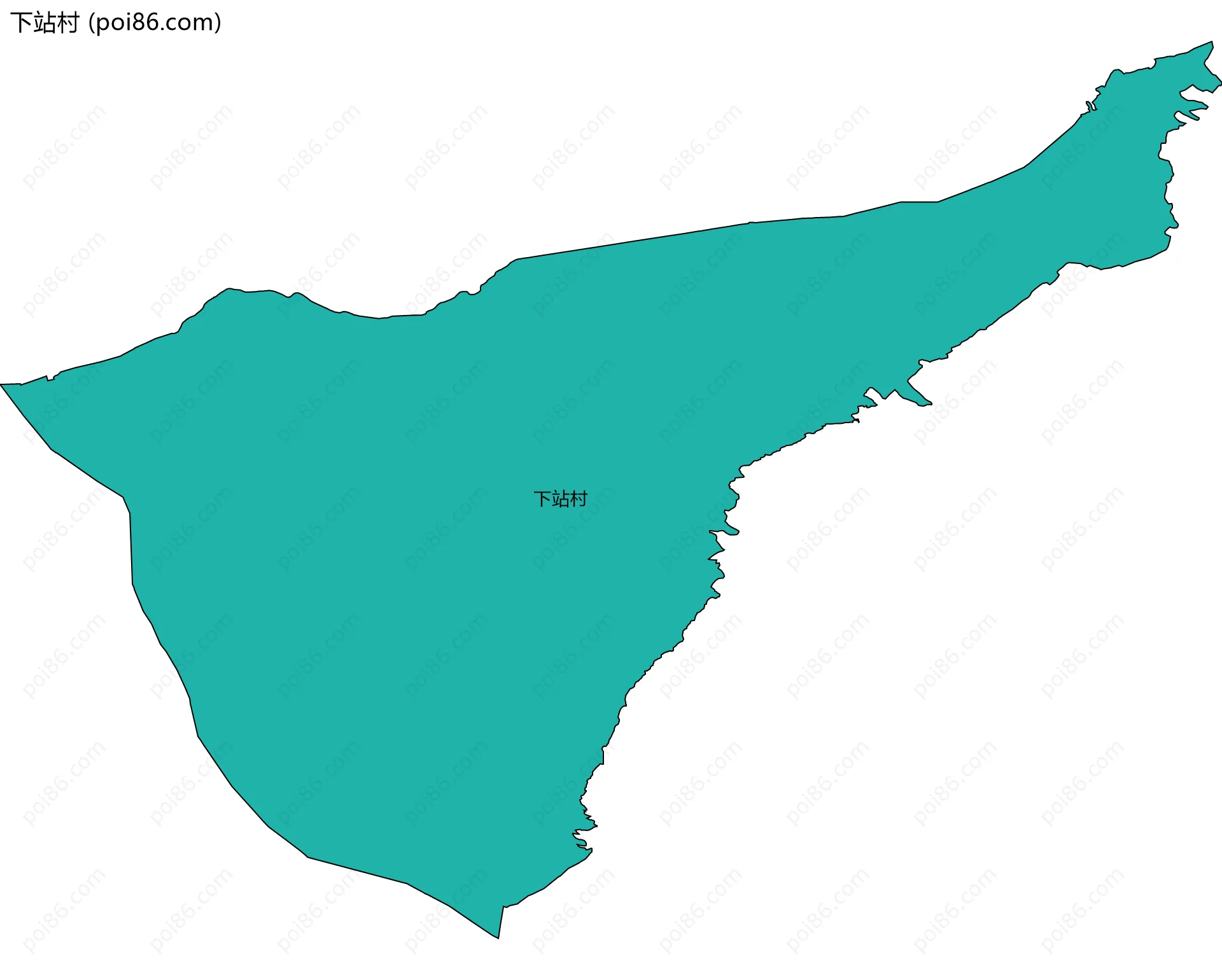 下站村边界地图