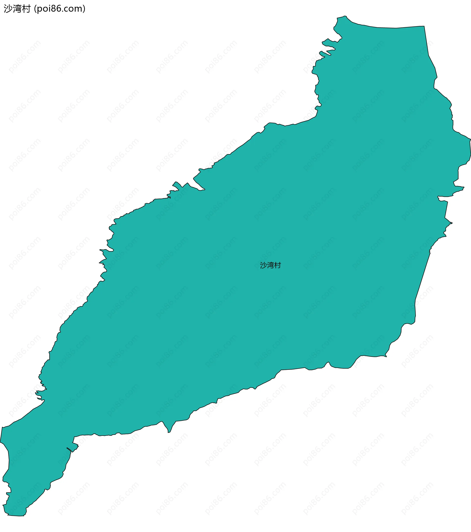 沙湾村边界地图