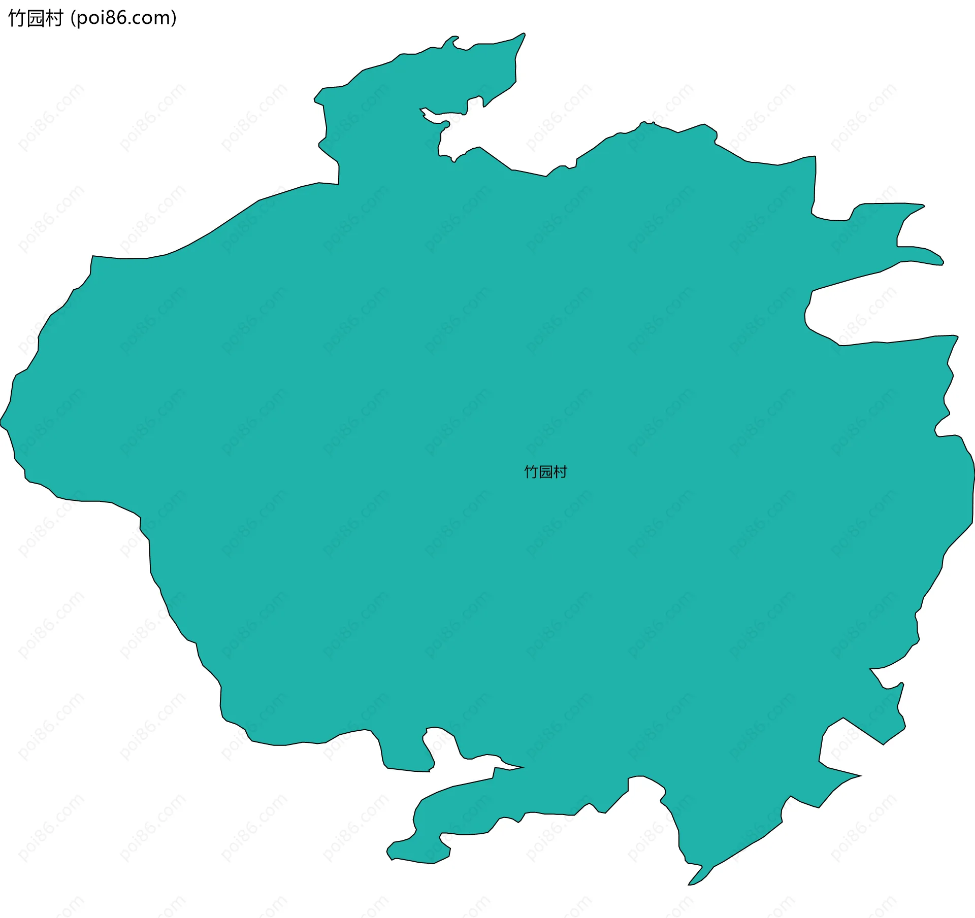 竹园村边界地图