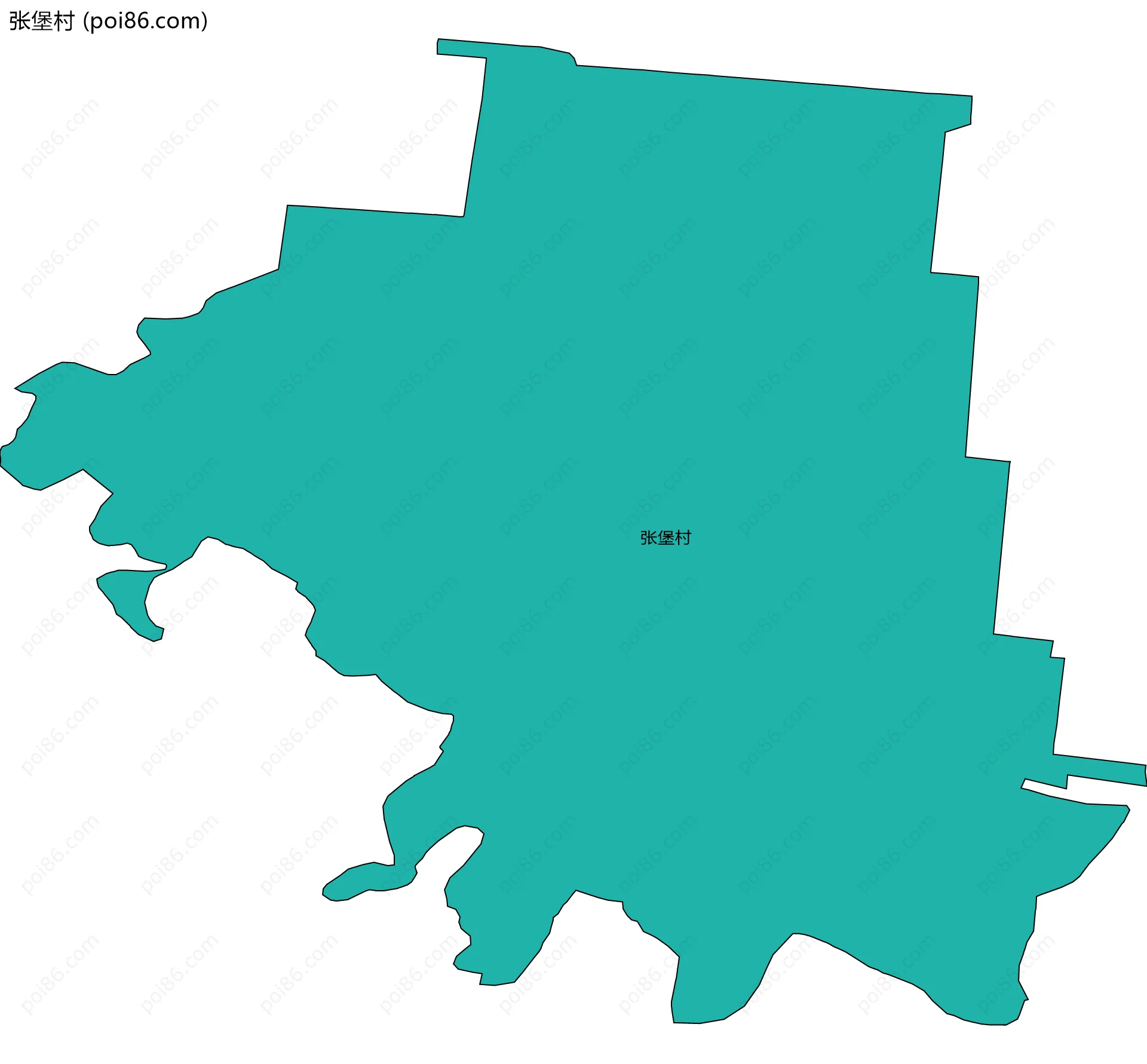 张堡村边界地图