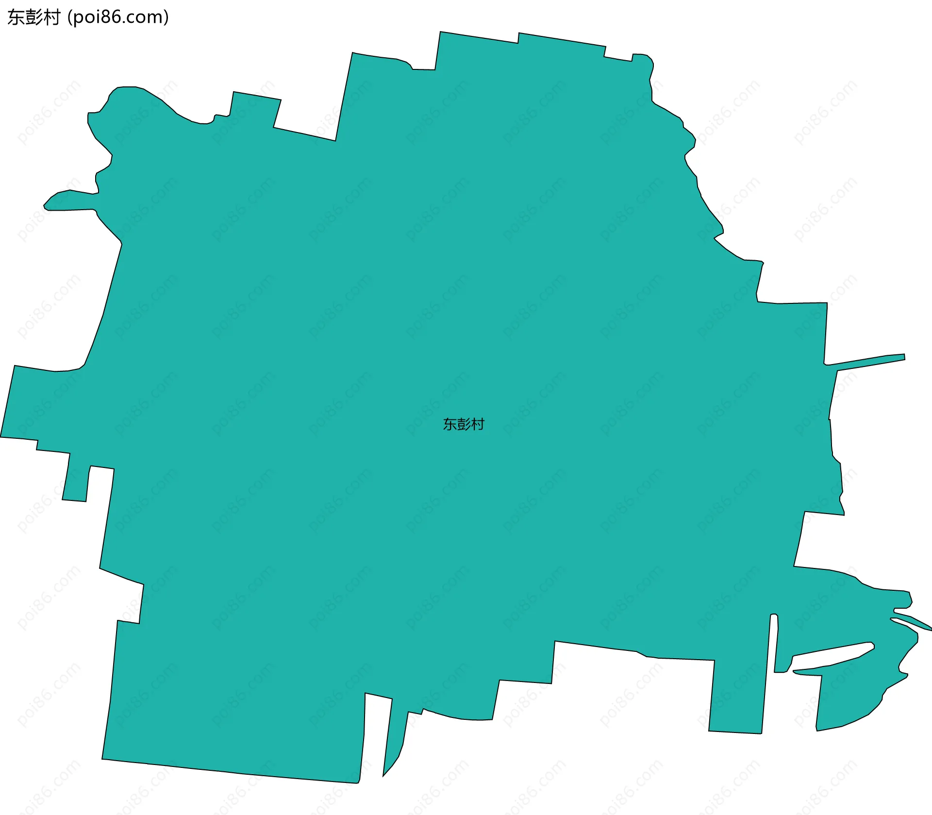 东彭村边界地图