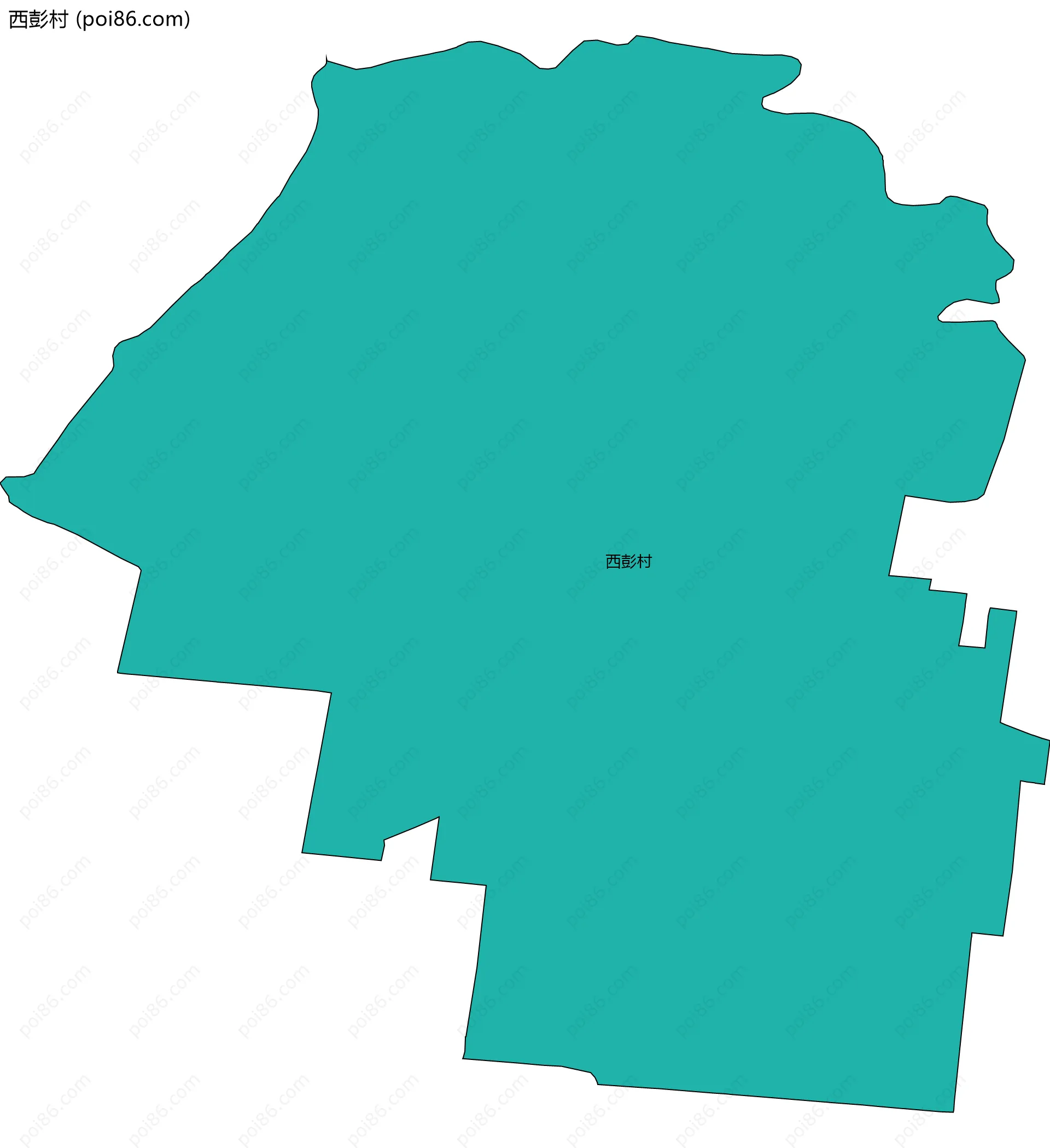 西彭村边界地图