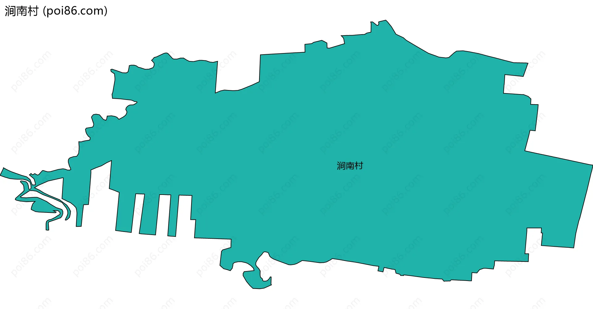 涧南村边界地图