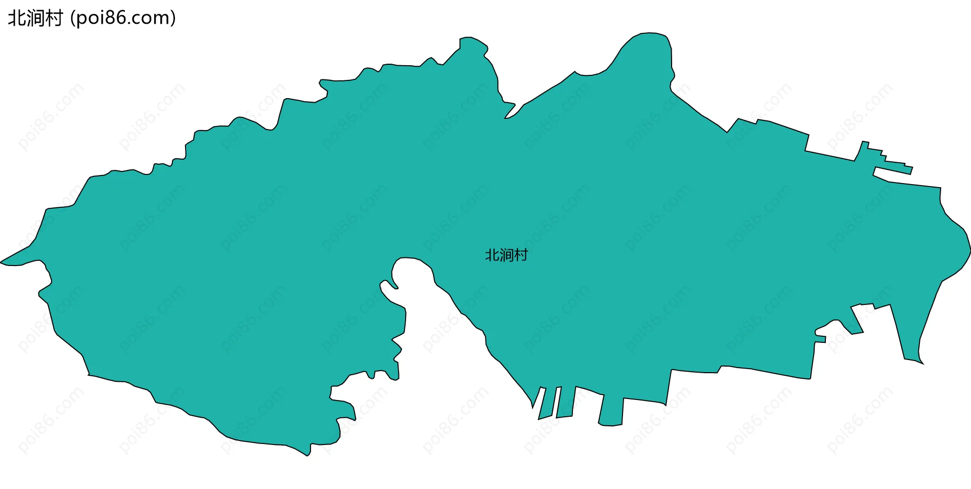 北涧村边界地图