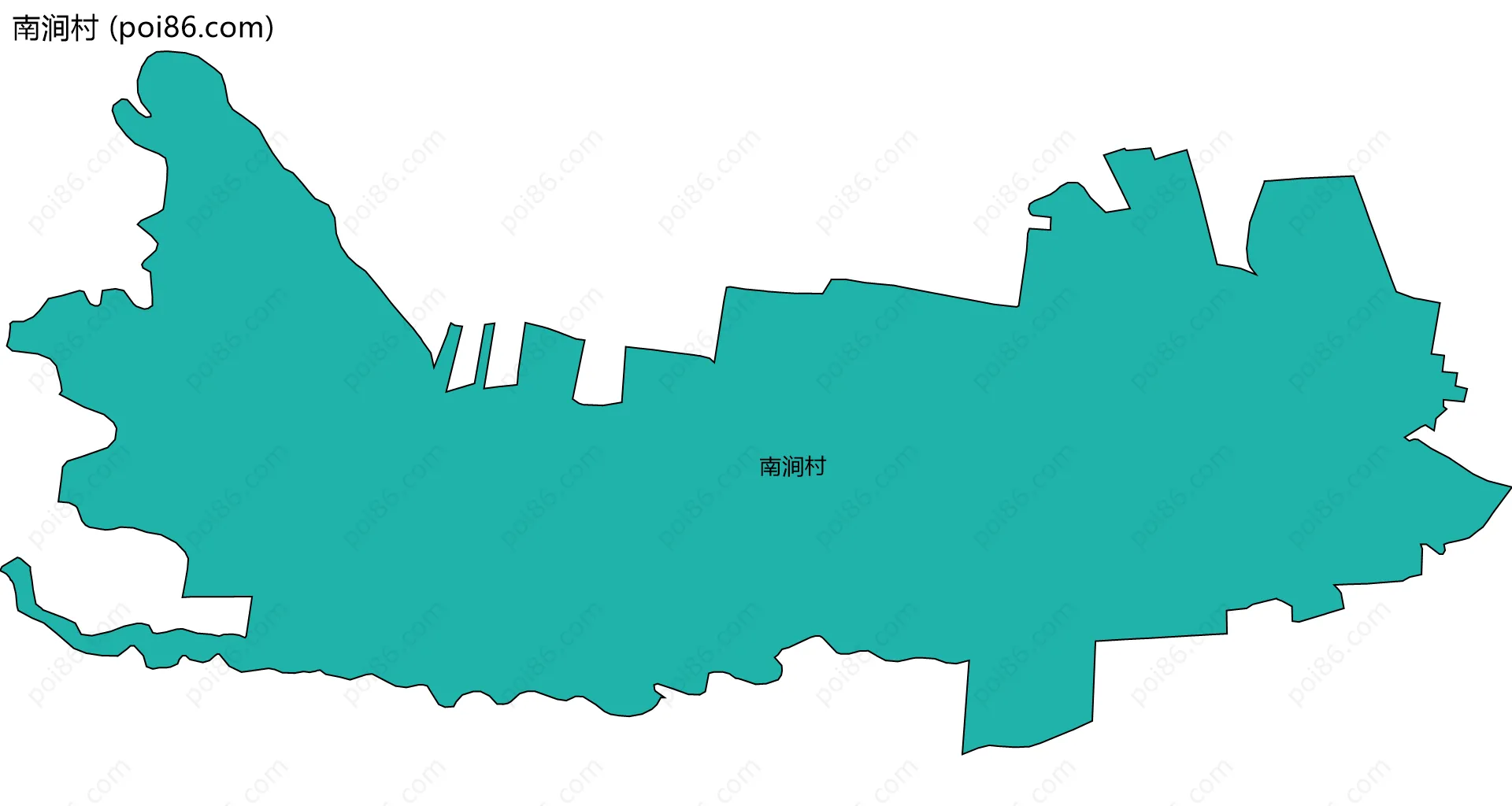 南涧村边界地图