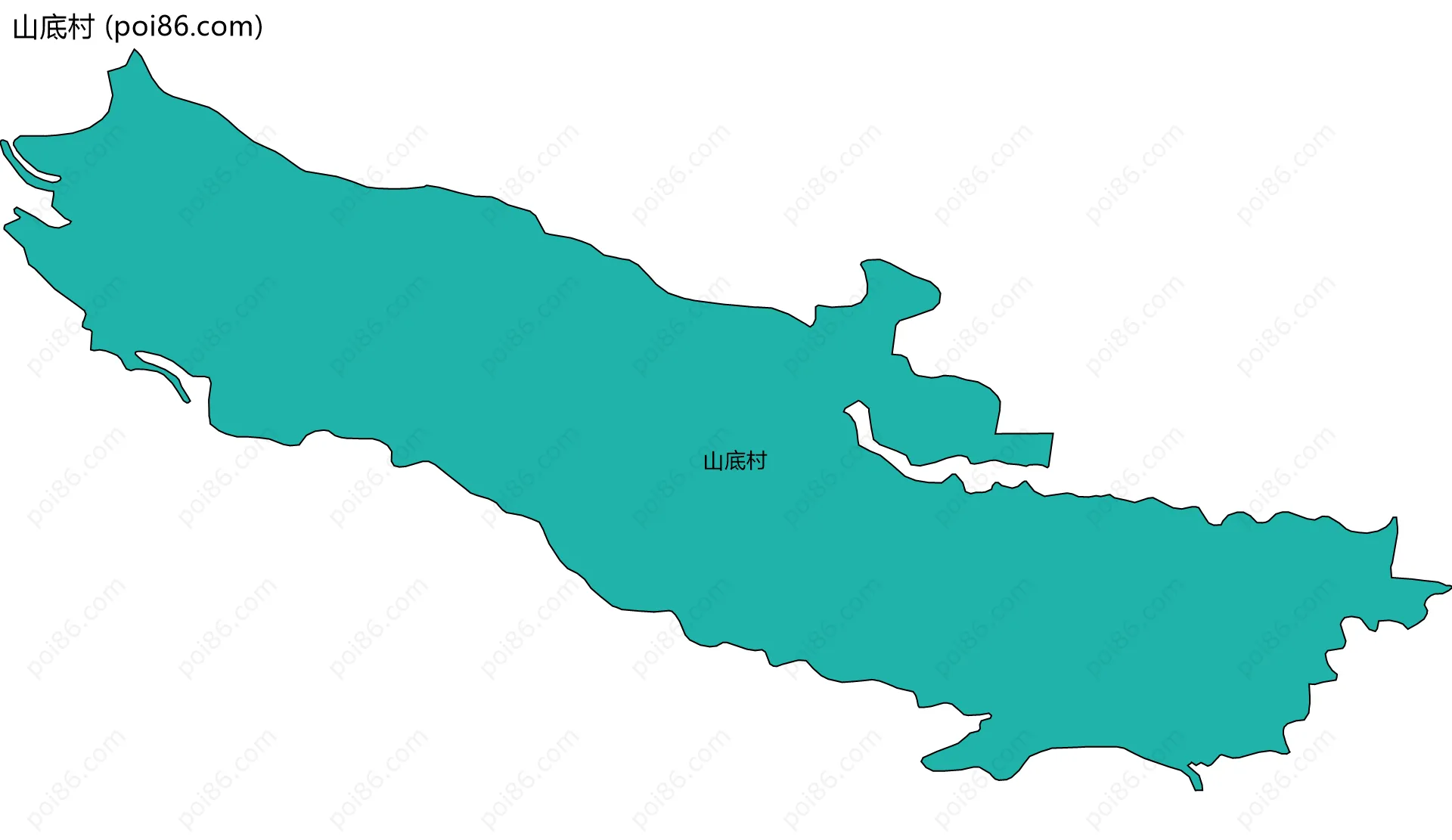 山底村边界地图