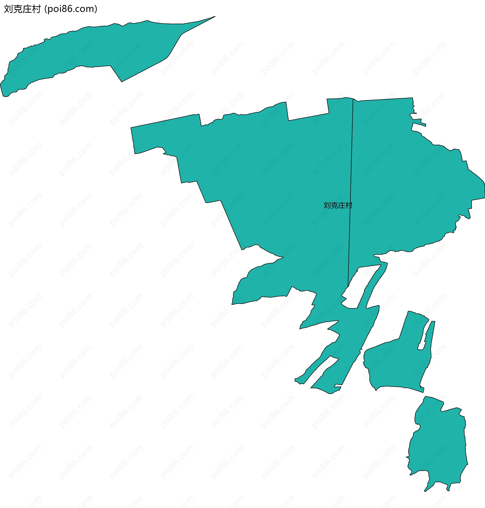 刘克庄村边界地图
