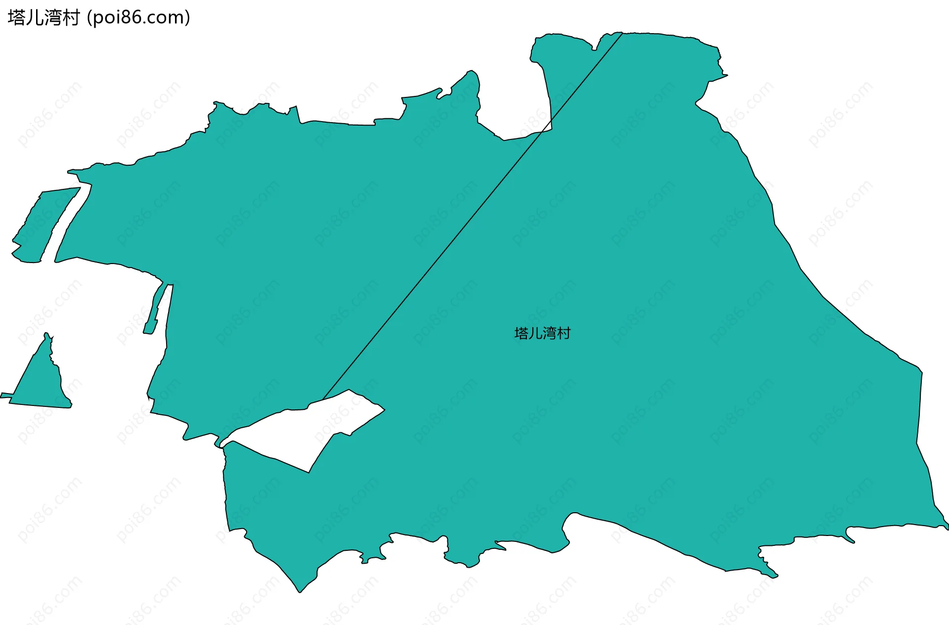 塔儿湾村边界地图
