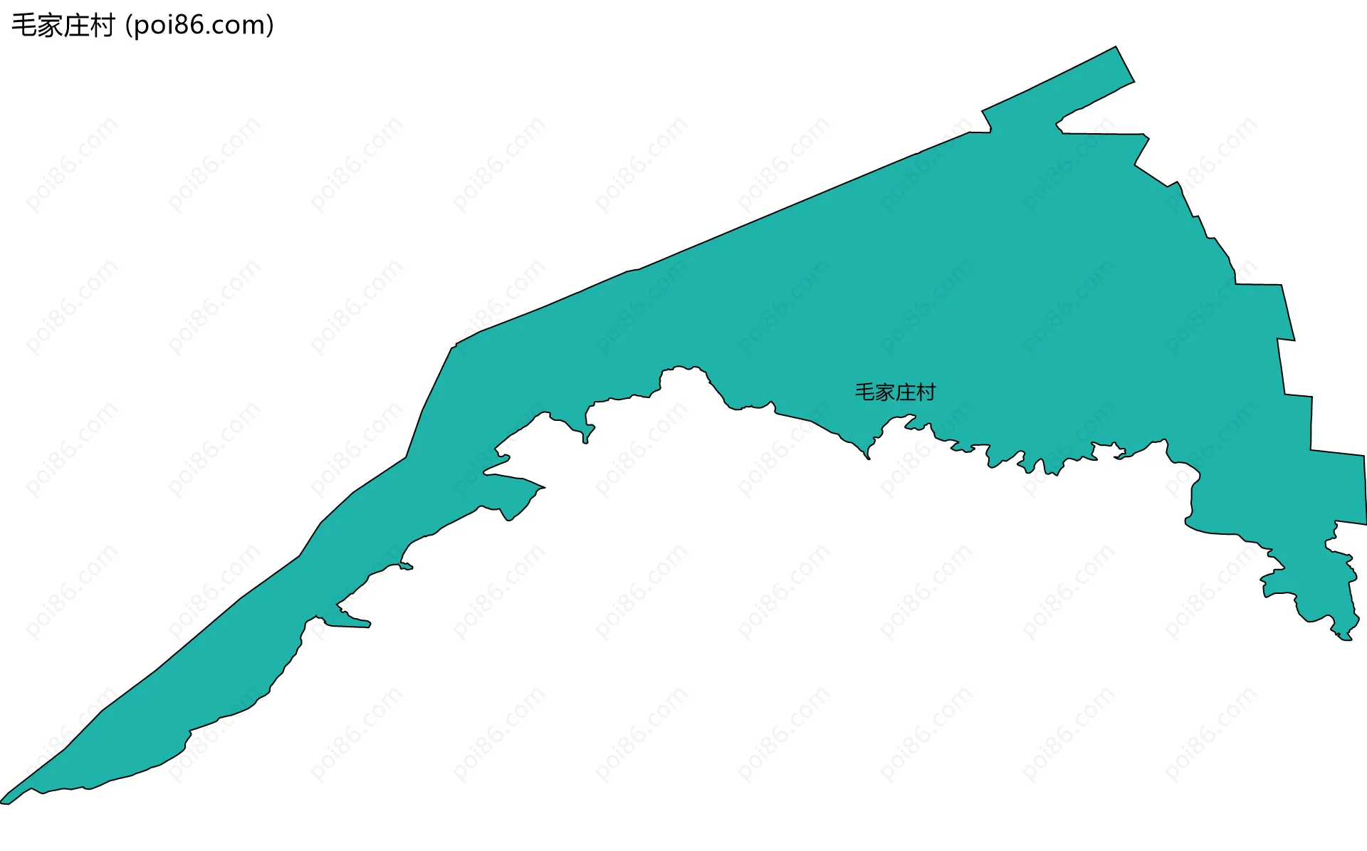 毛家庄村边界地图