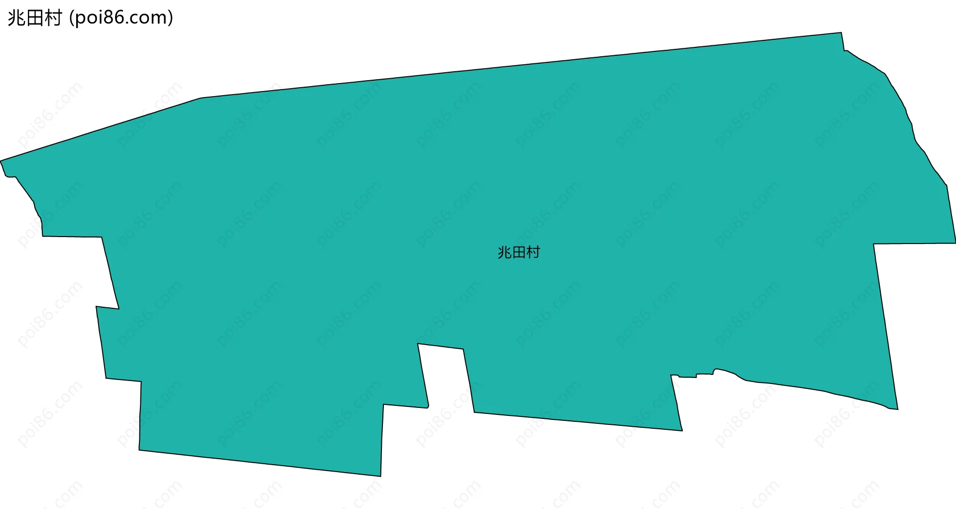 兆田村边界地图