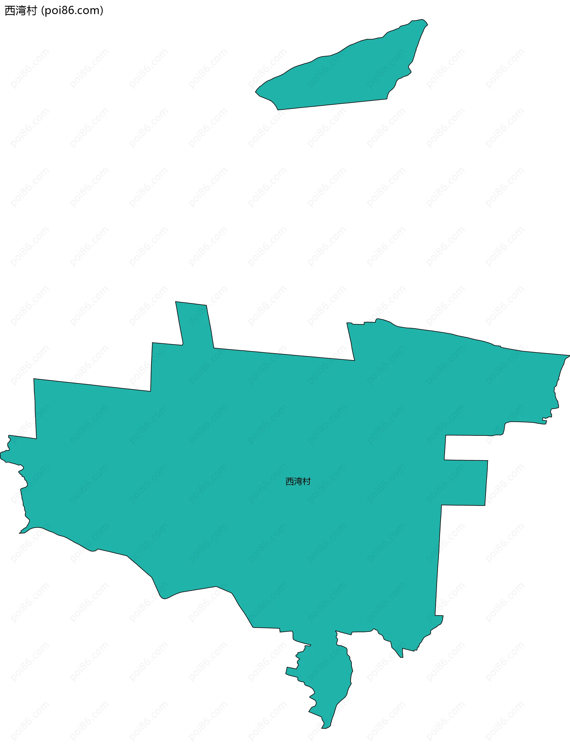 西湾村边界地图