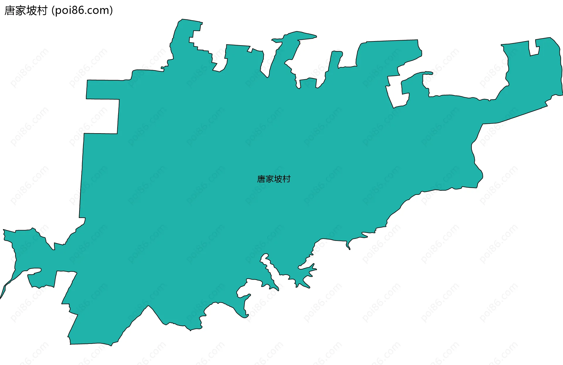 唐家坡村边界地图