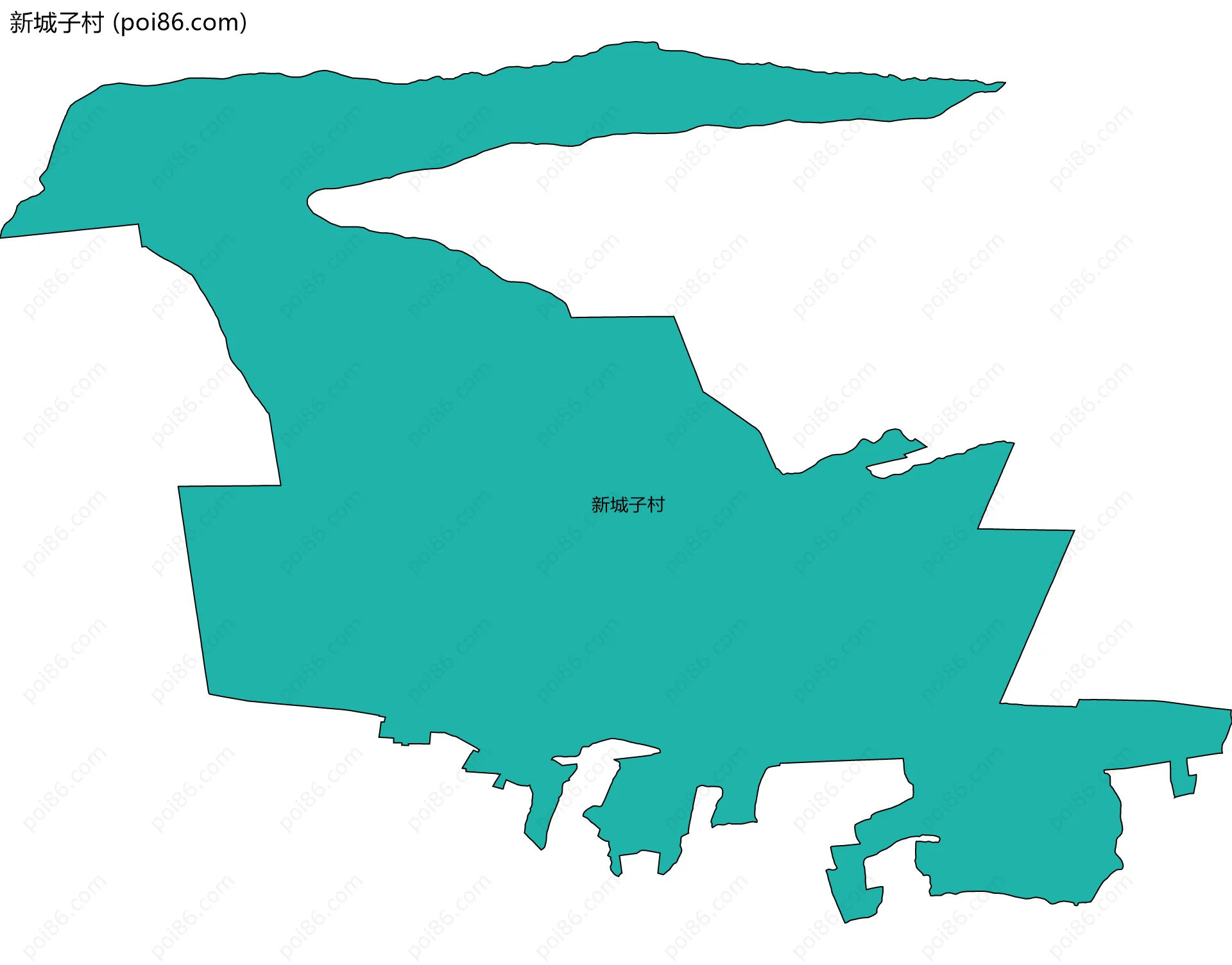 新城子村边界地图