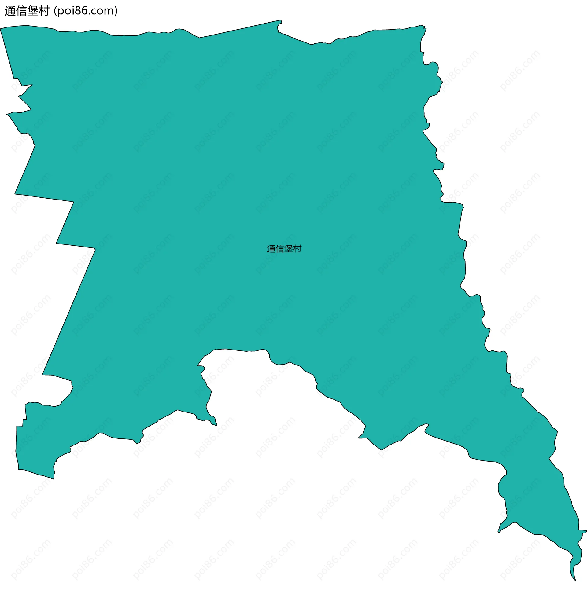 通信堡村边界地图