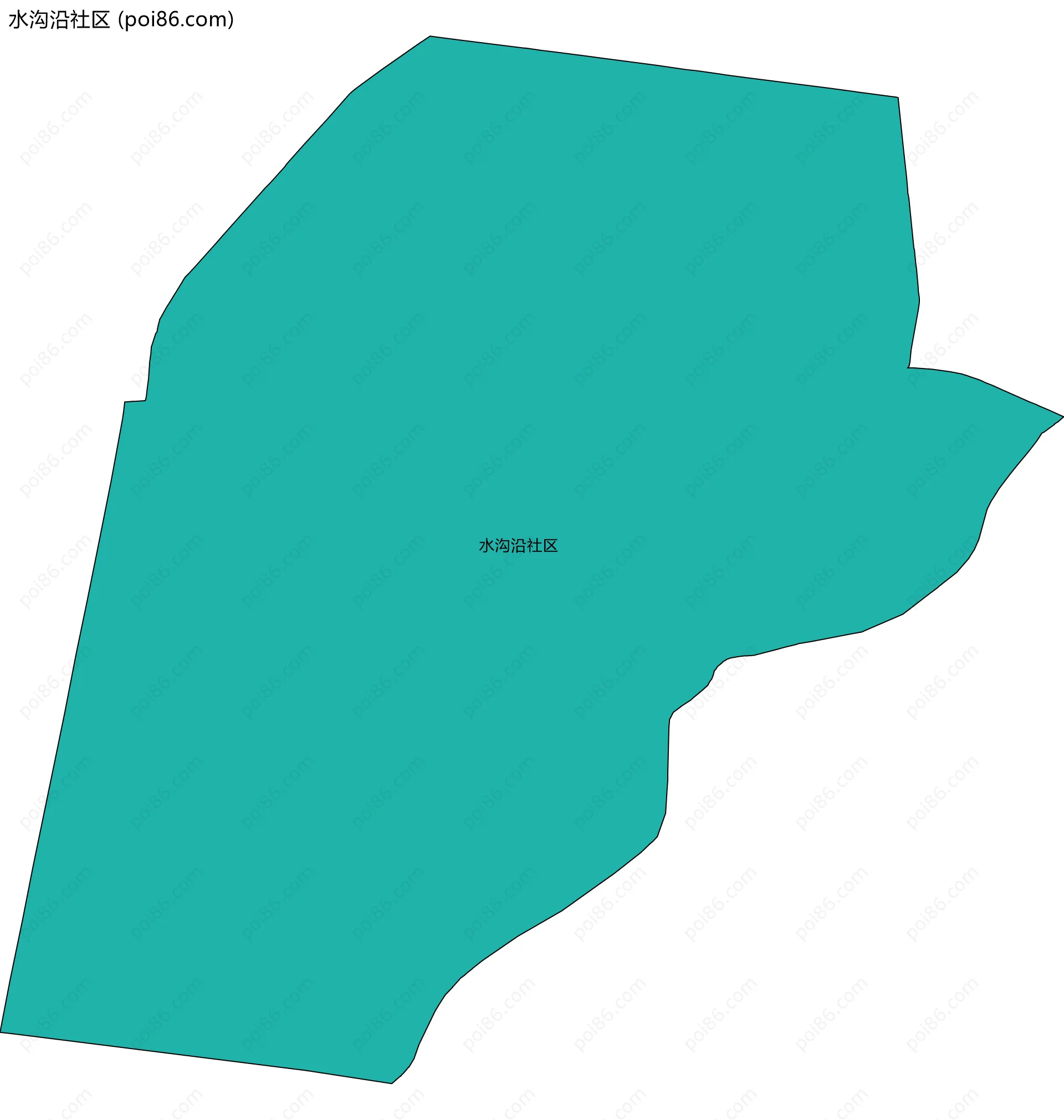 水沟沿社区边界地图