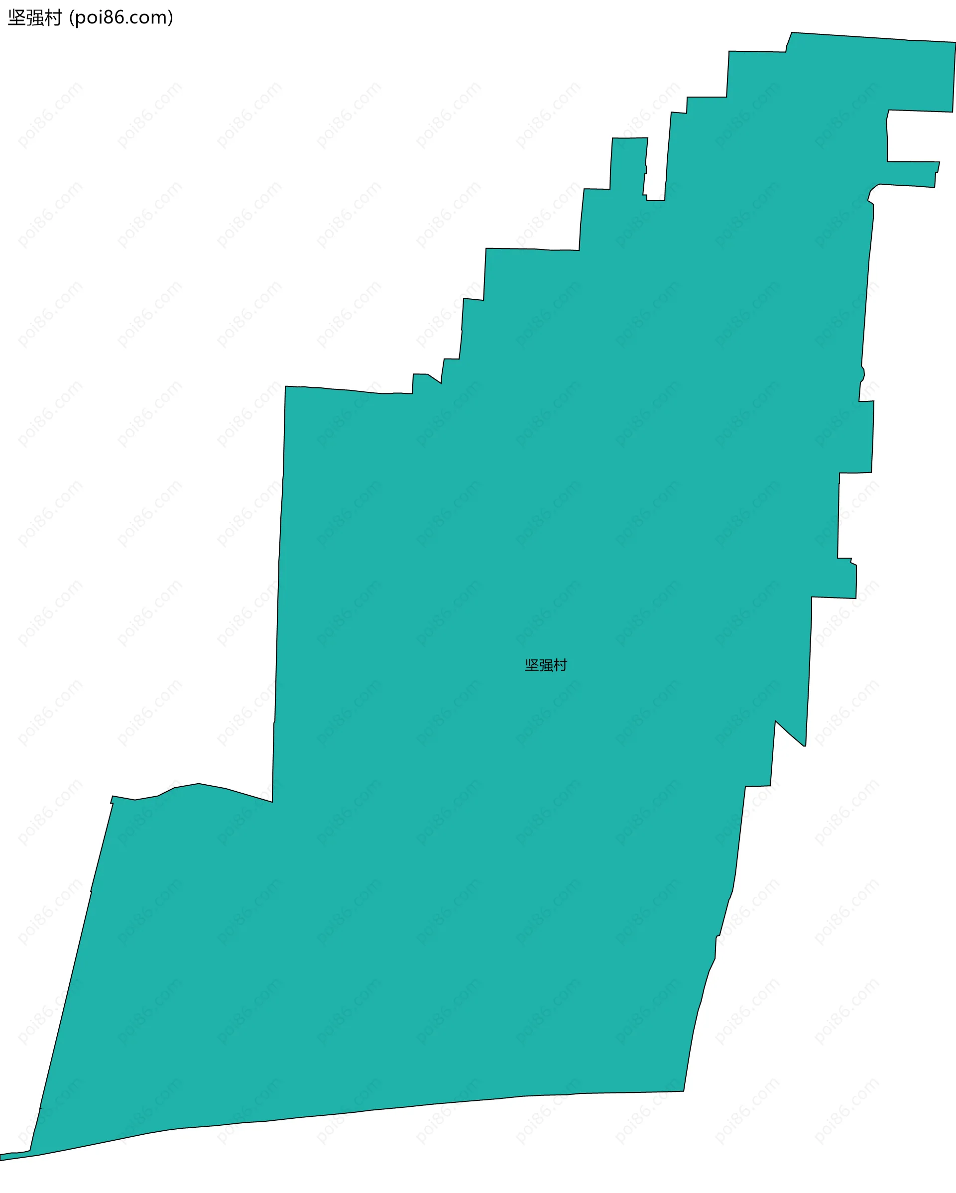 坚强村边界地图
