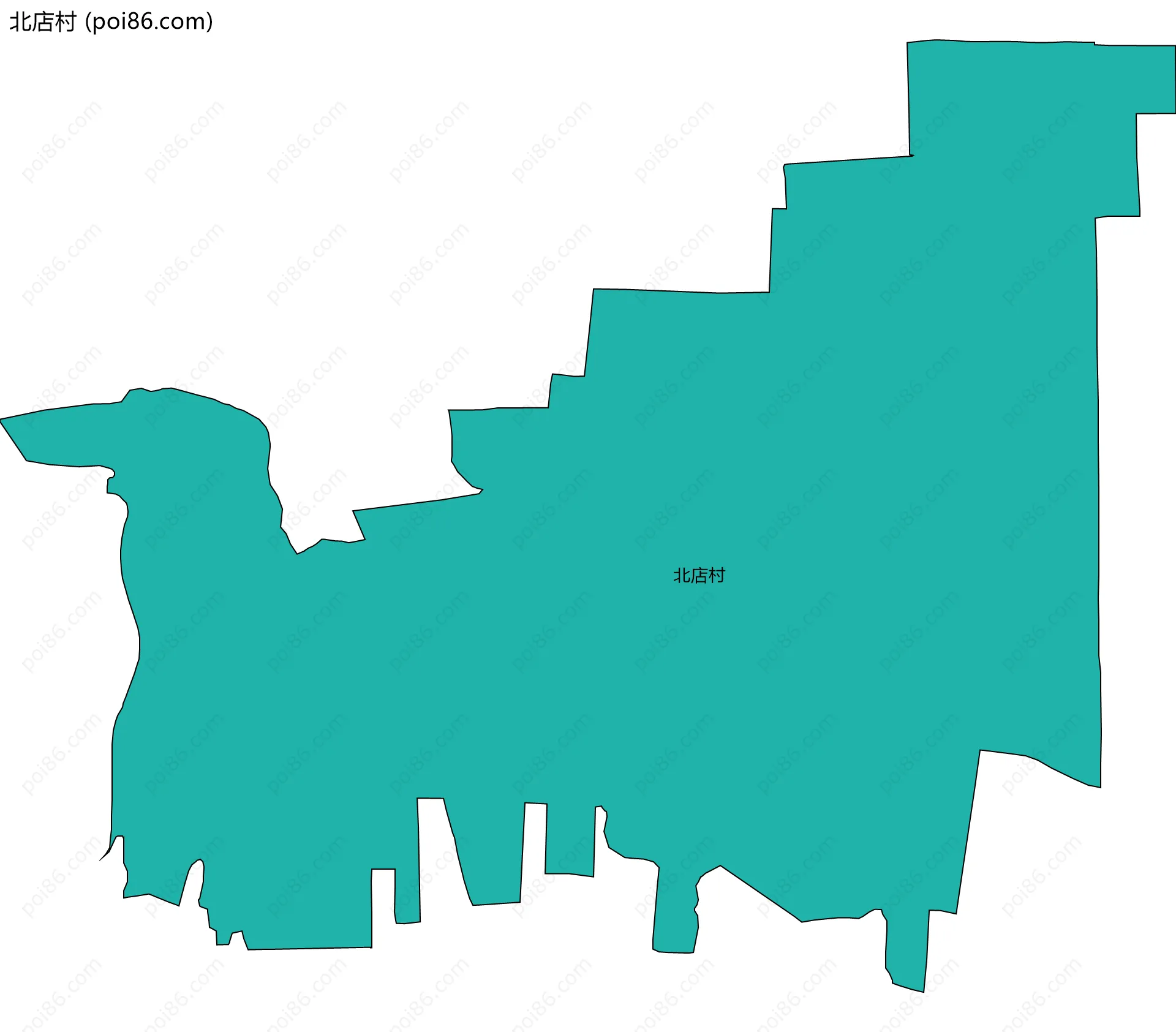 北店村边界地图