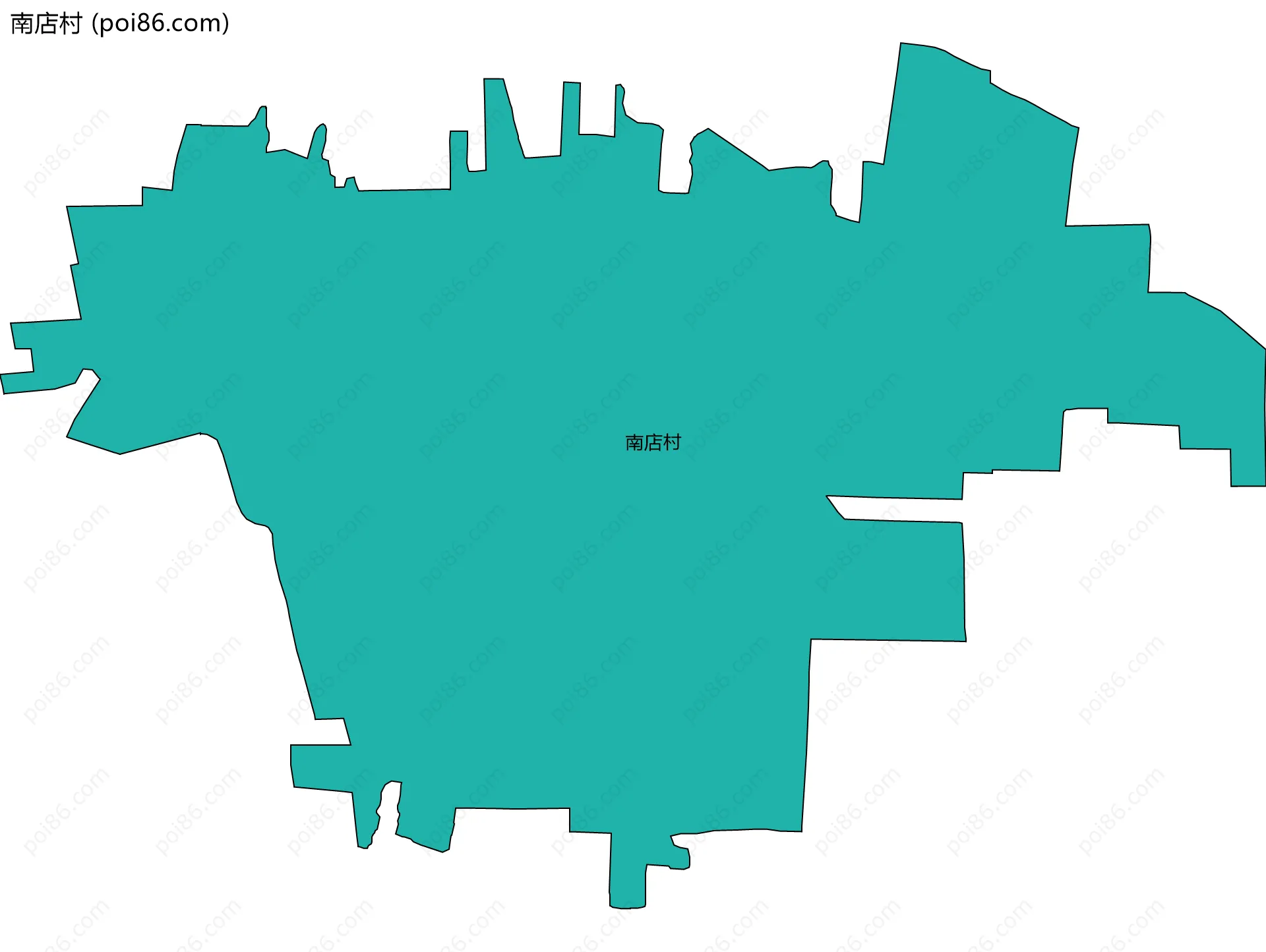 南店村边界地图