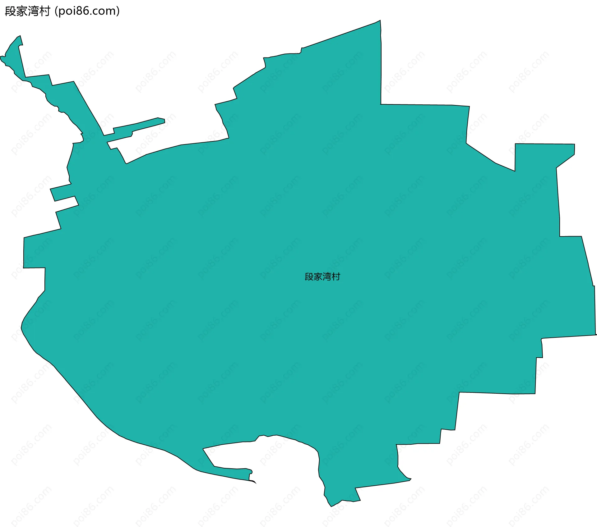 段家湾村边界地图