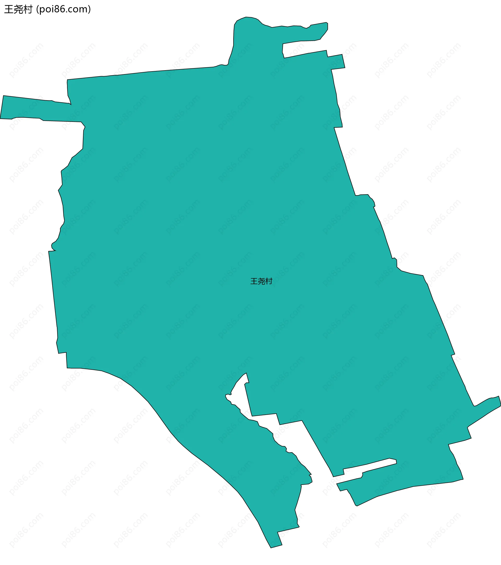 王尧村边界地图