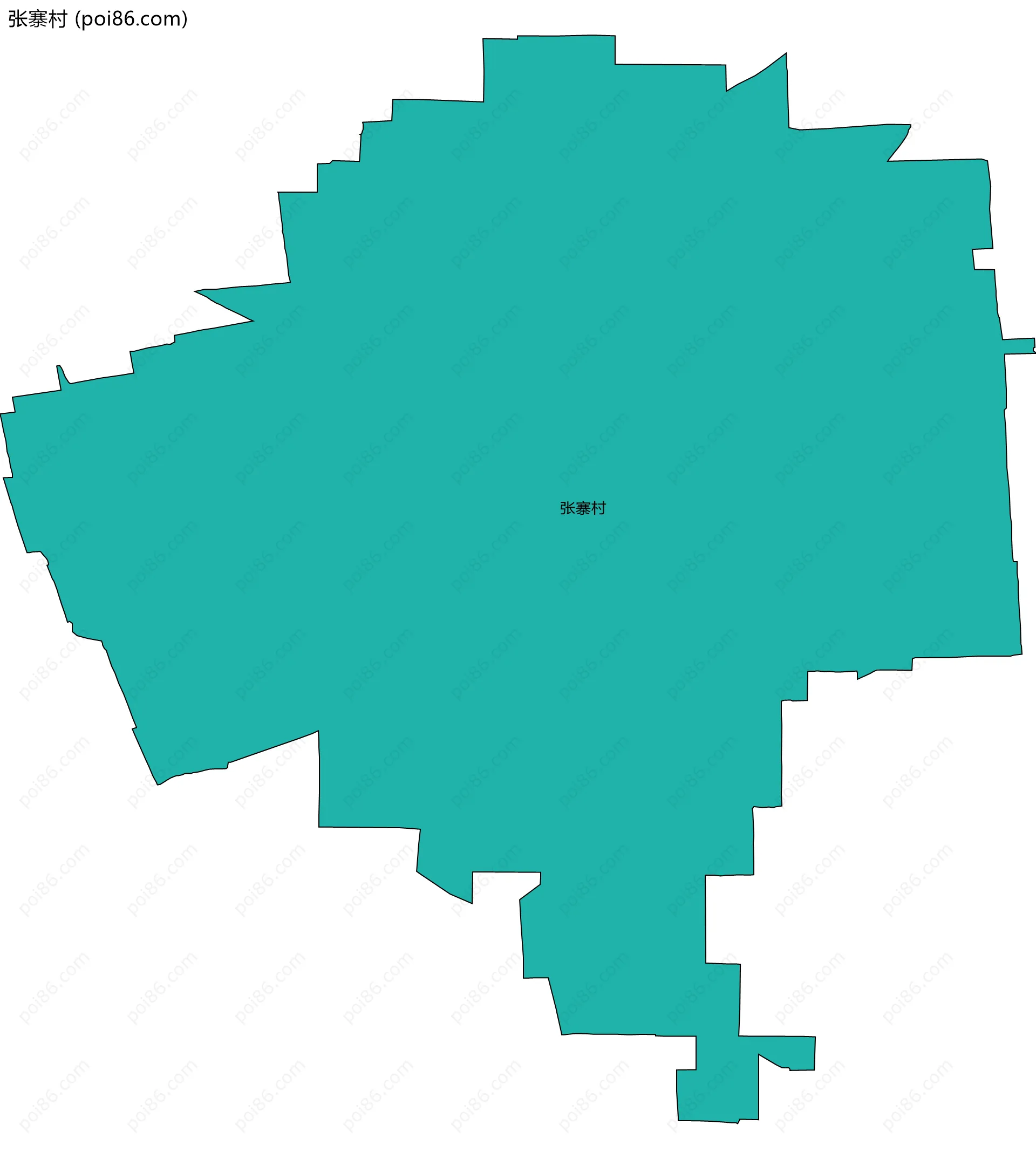 张寨村边界地图