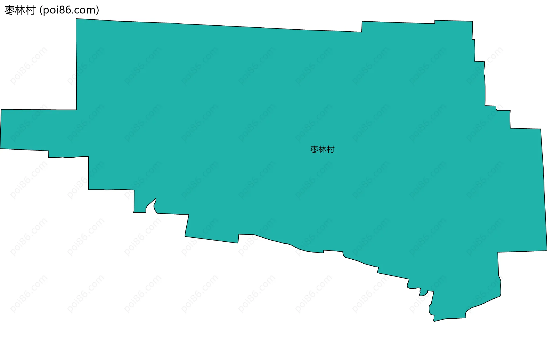 枣林村边界地图