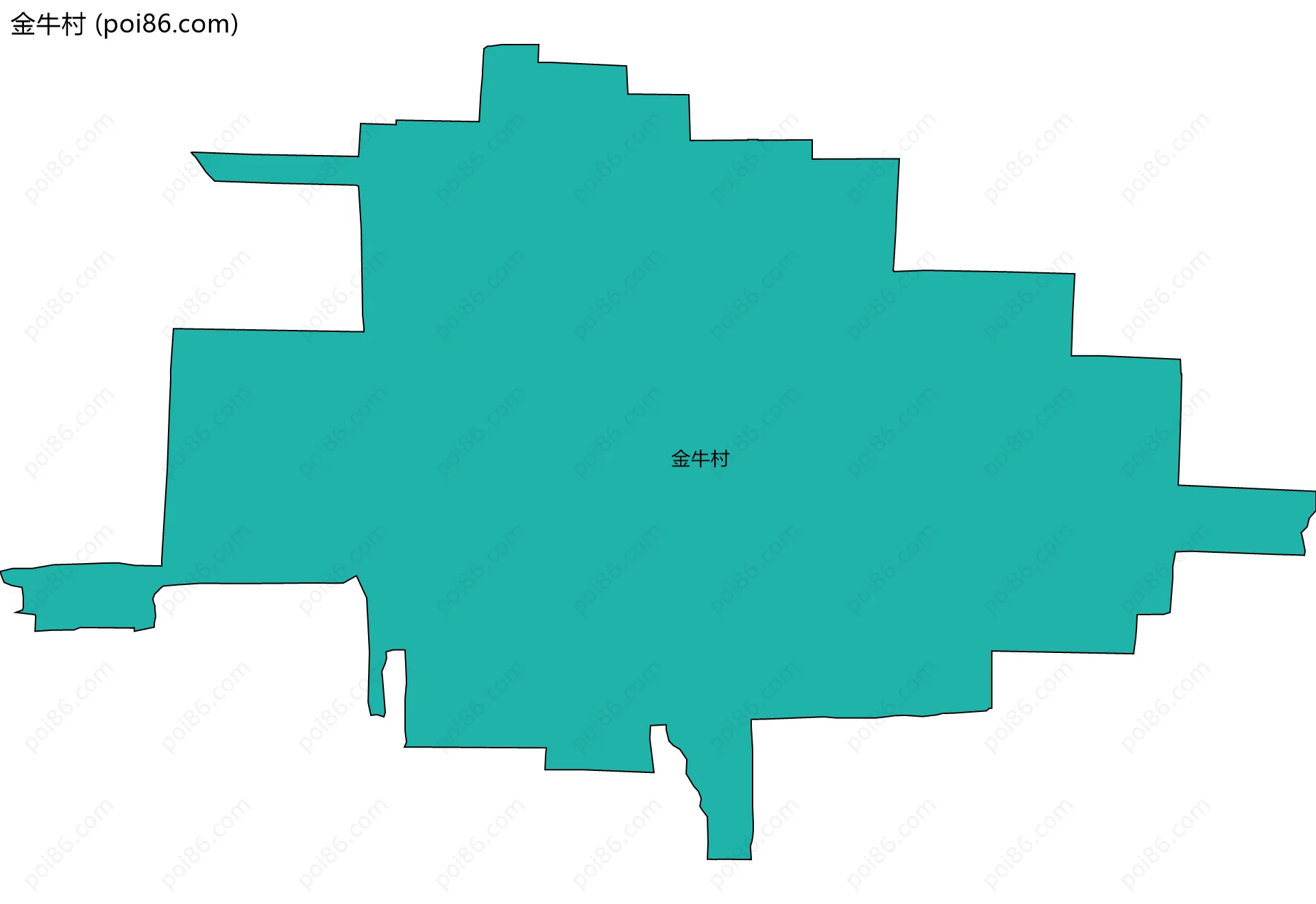金牛村边界地图