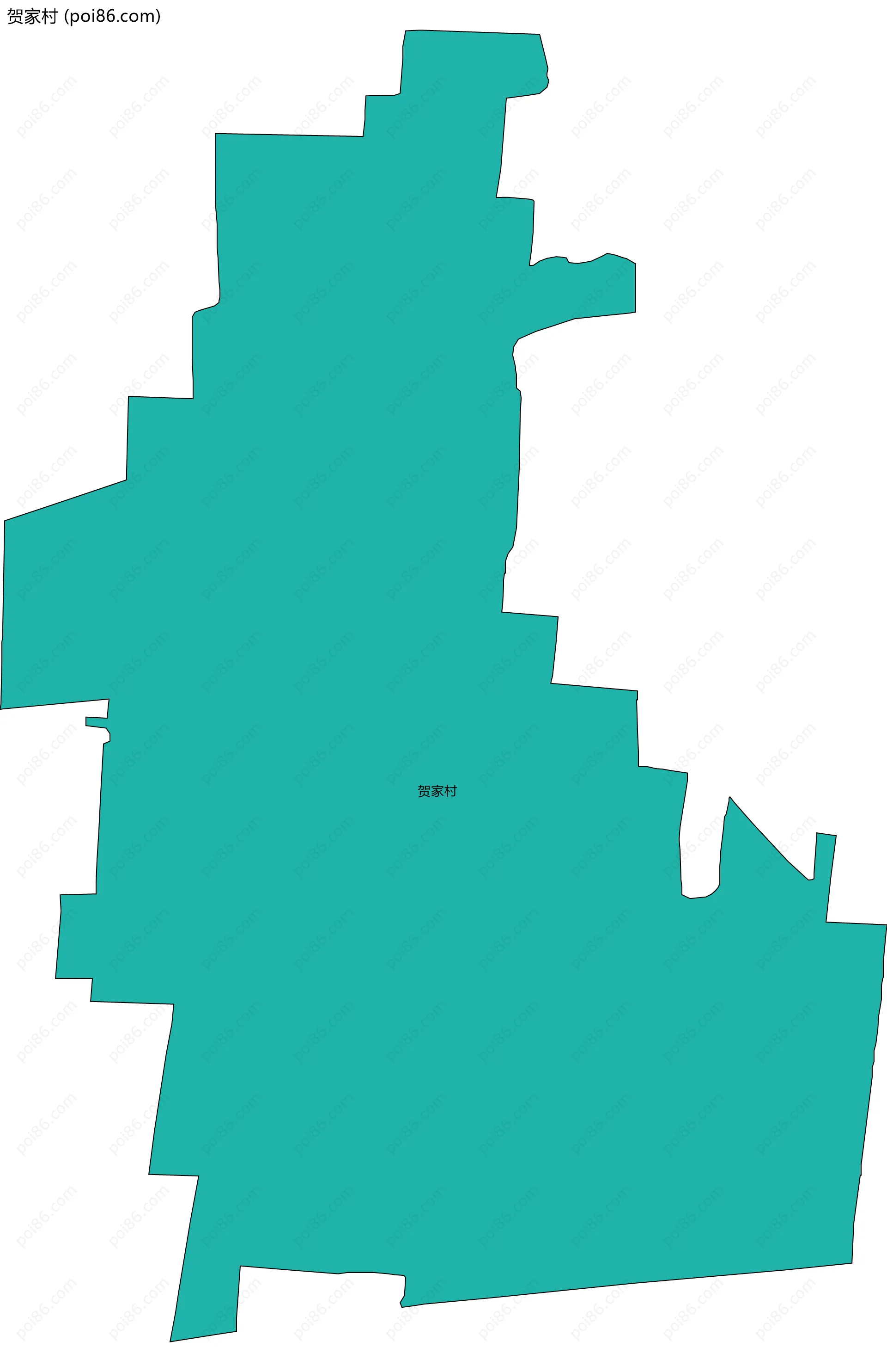 贺家村边界地图