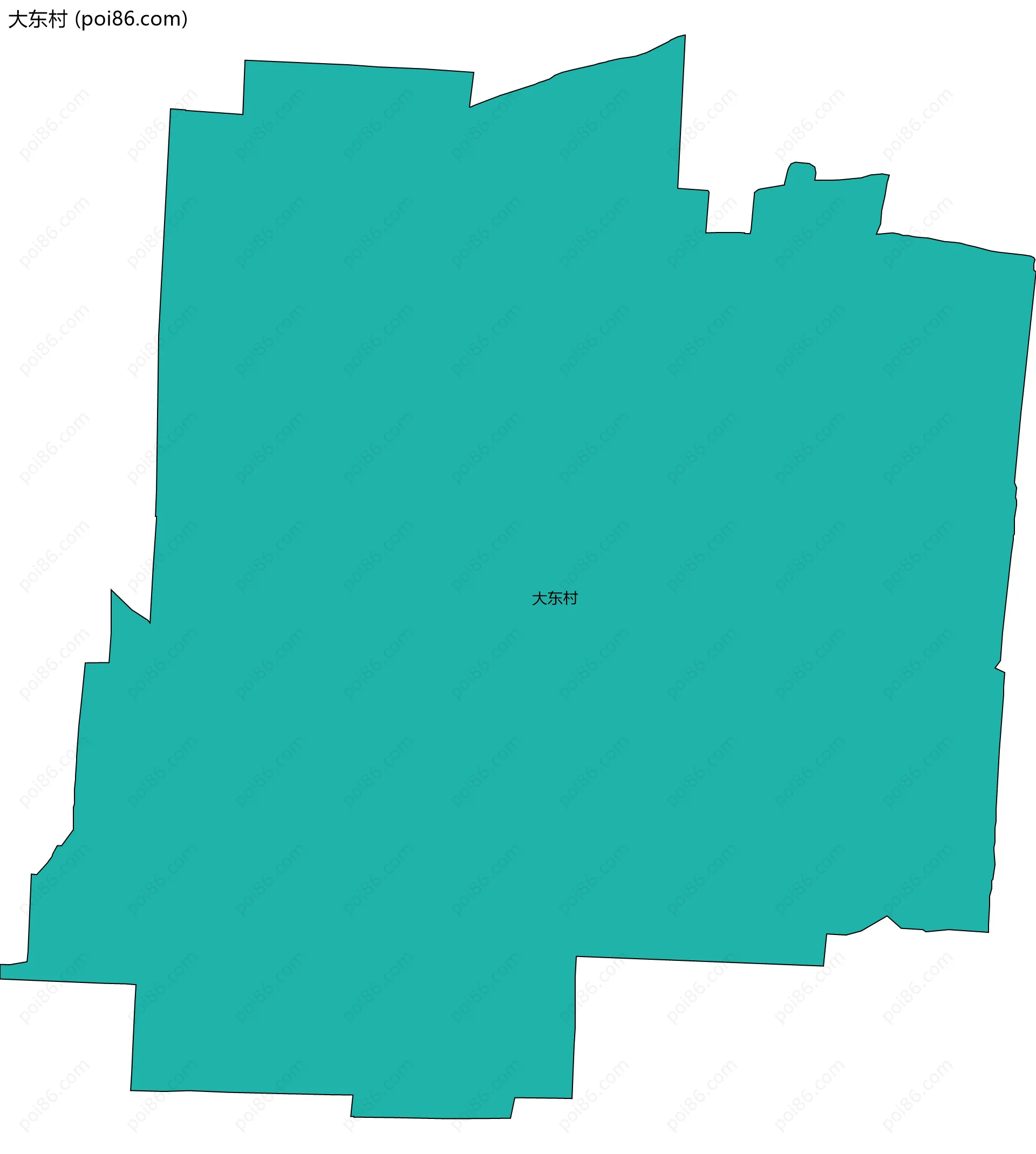 大东村边界地图