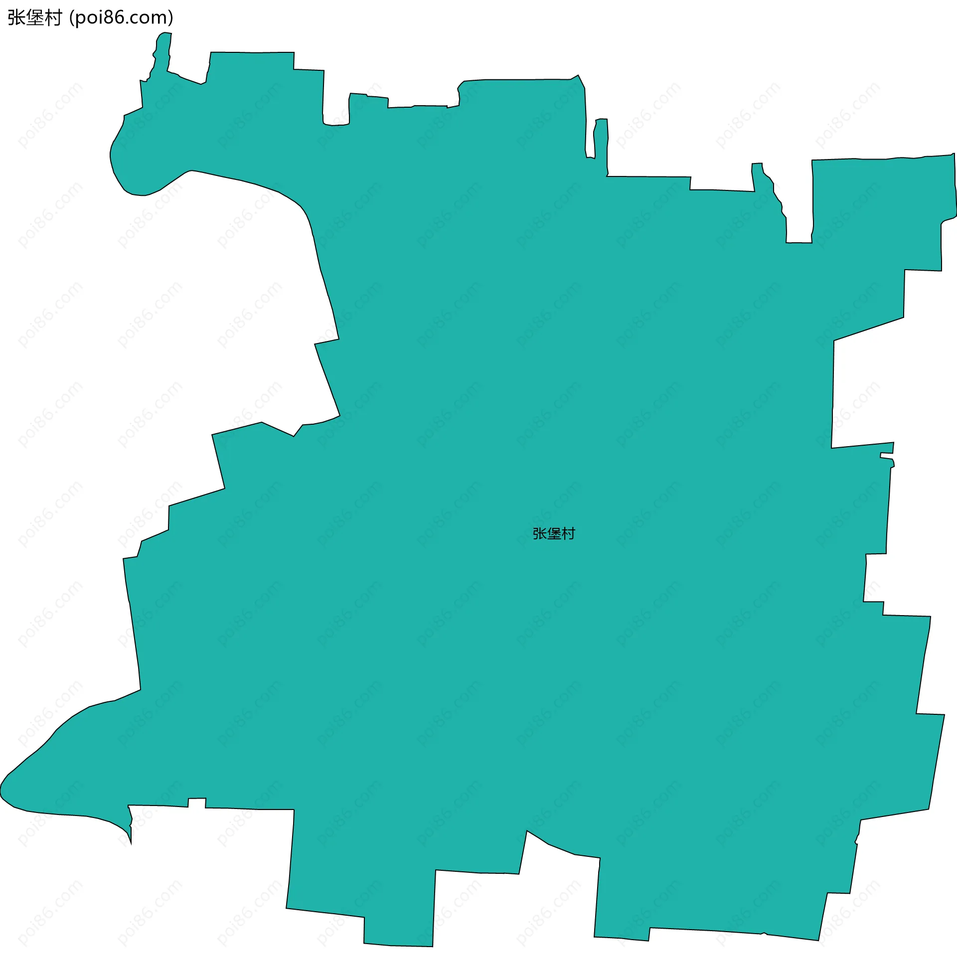 张堡村边界地图