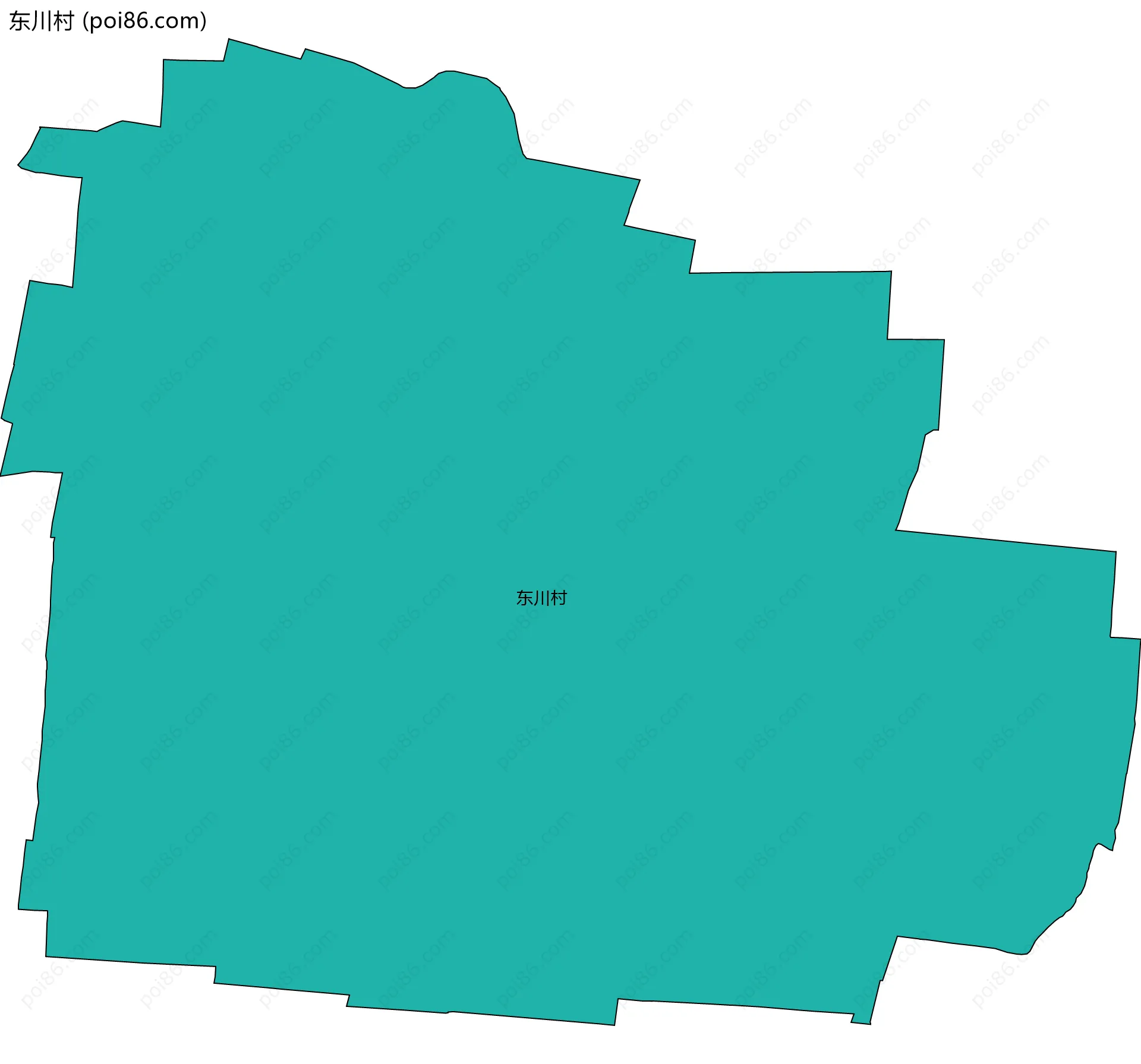 东川村边界地图