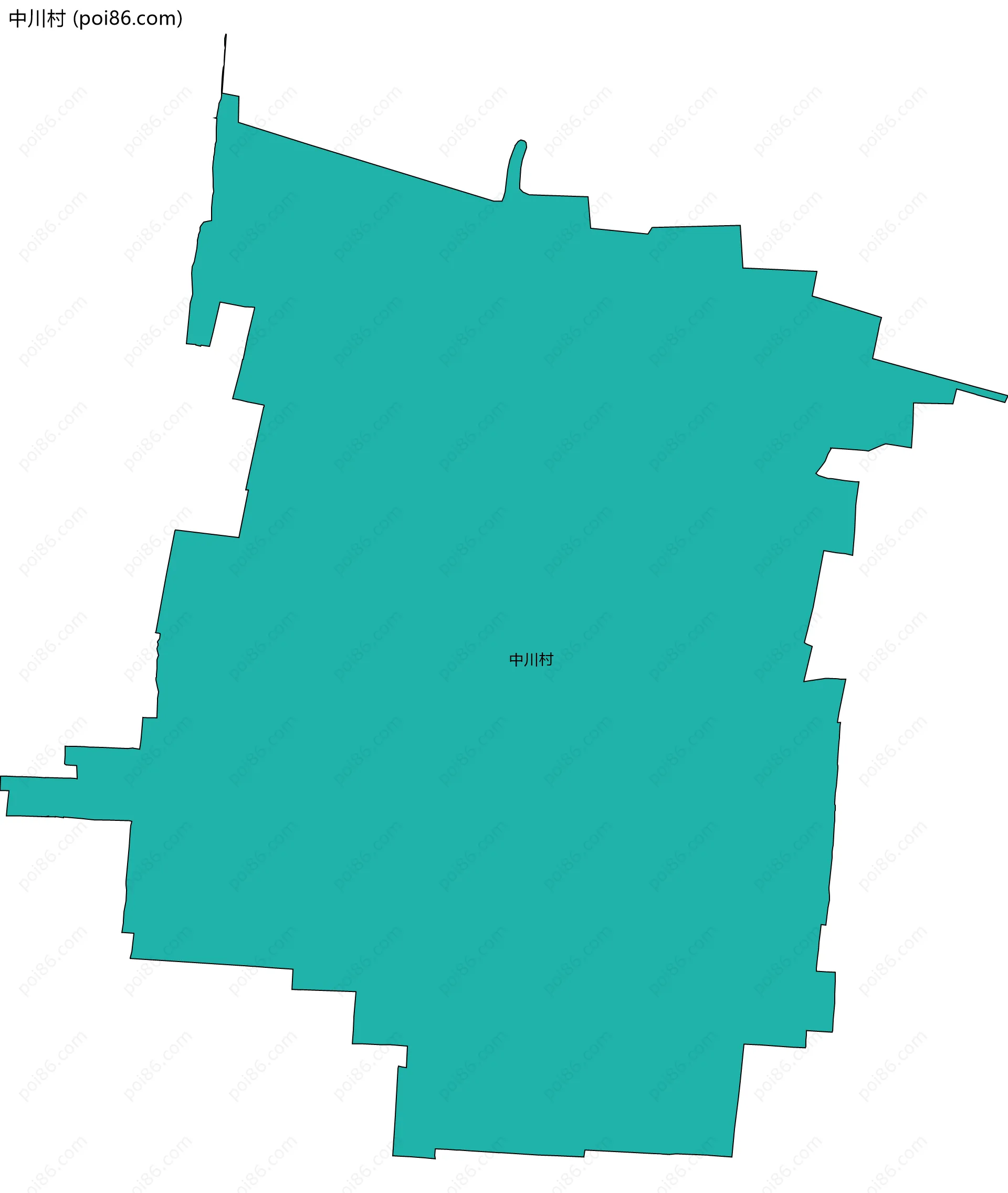 中川村边界地图