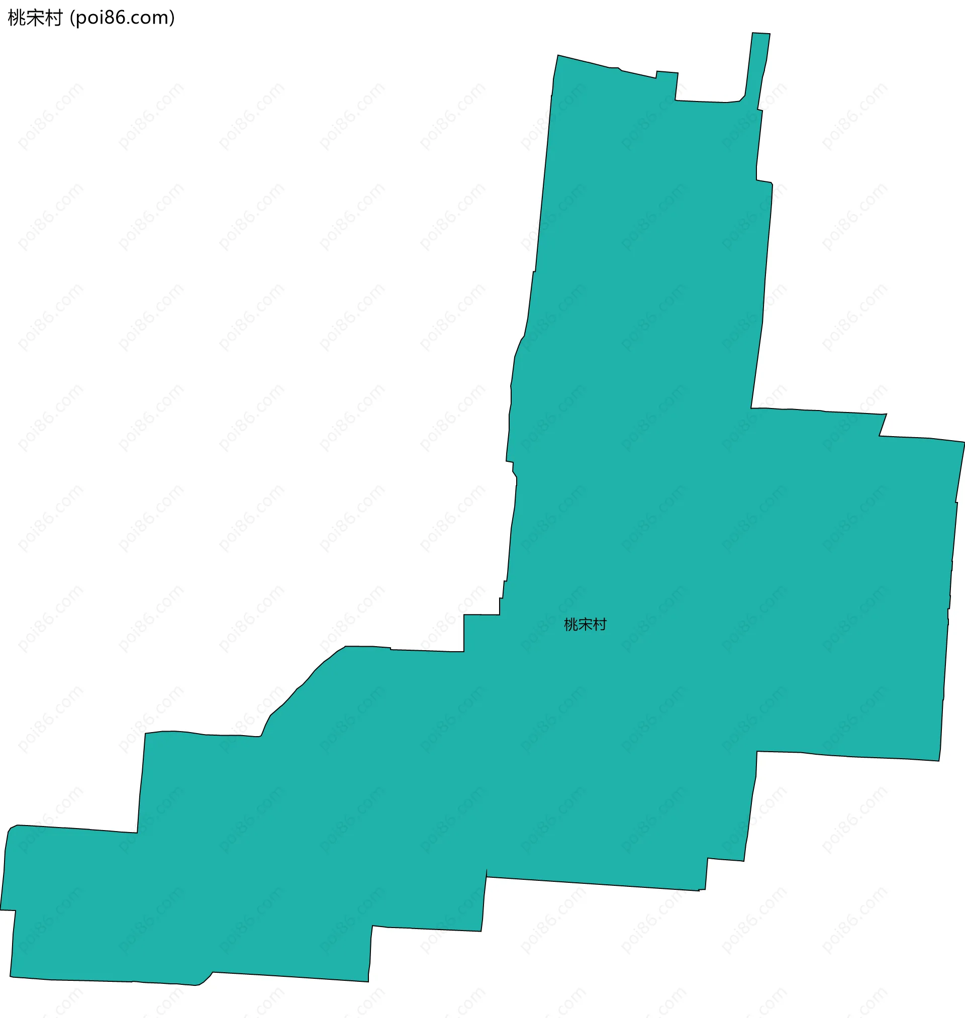 桃宋村边界地图