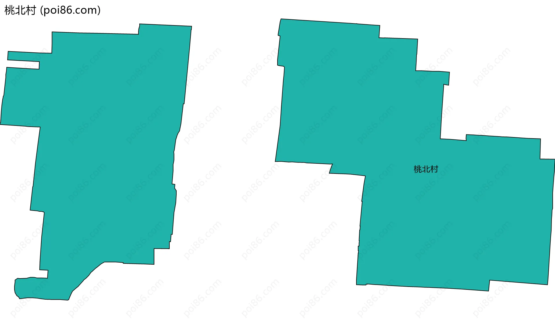 桃北村边界地图