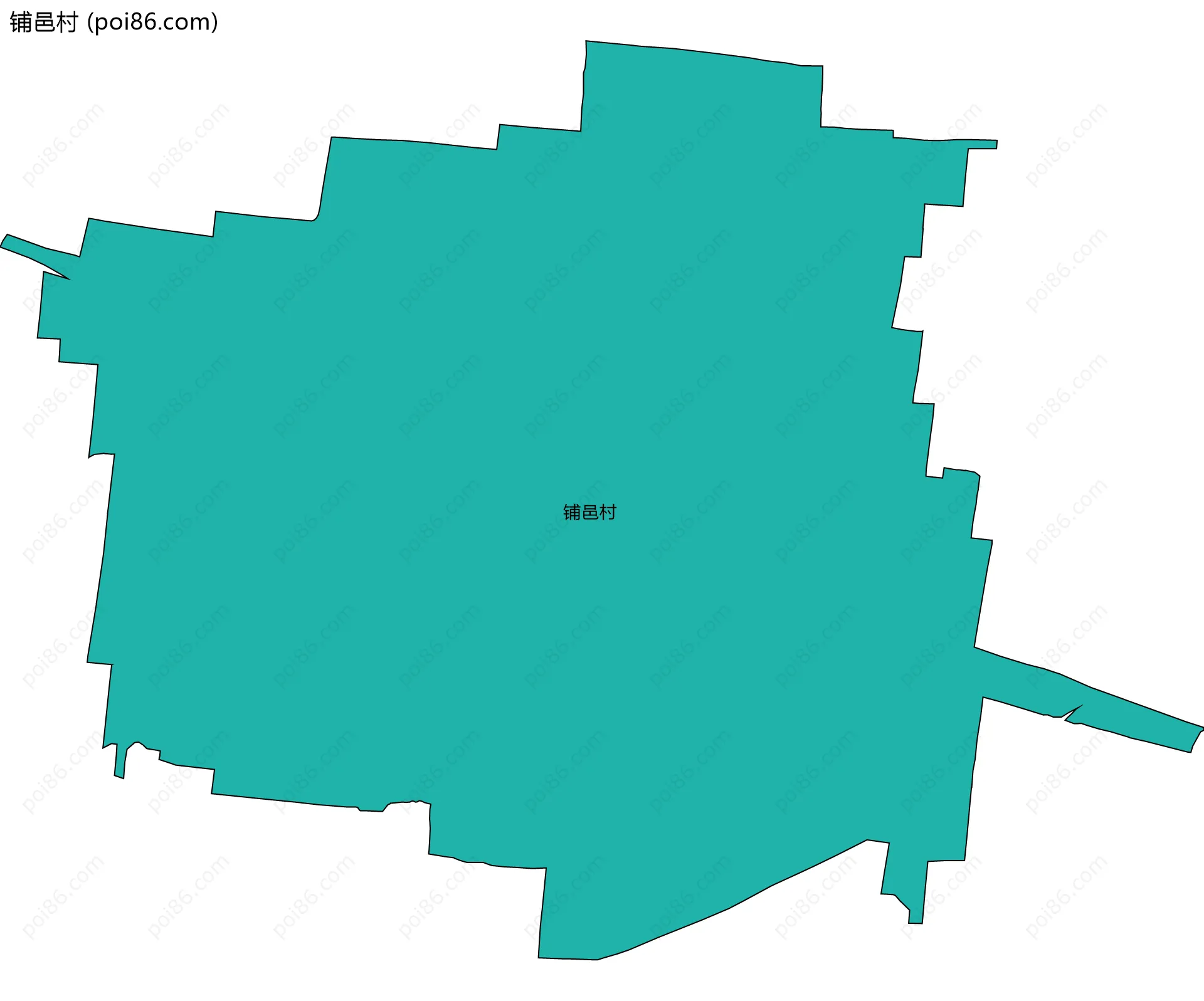 铺邑村边界地图