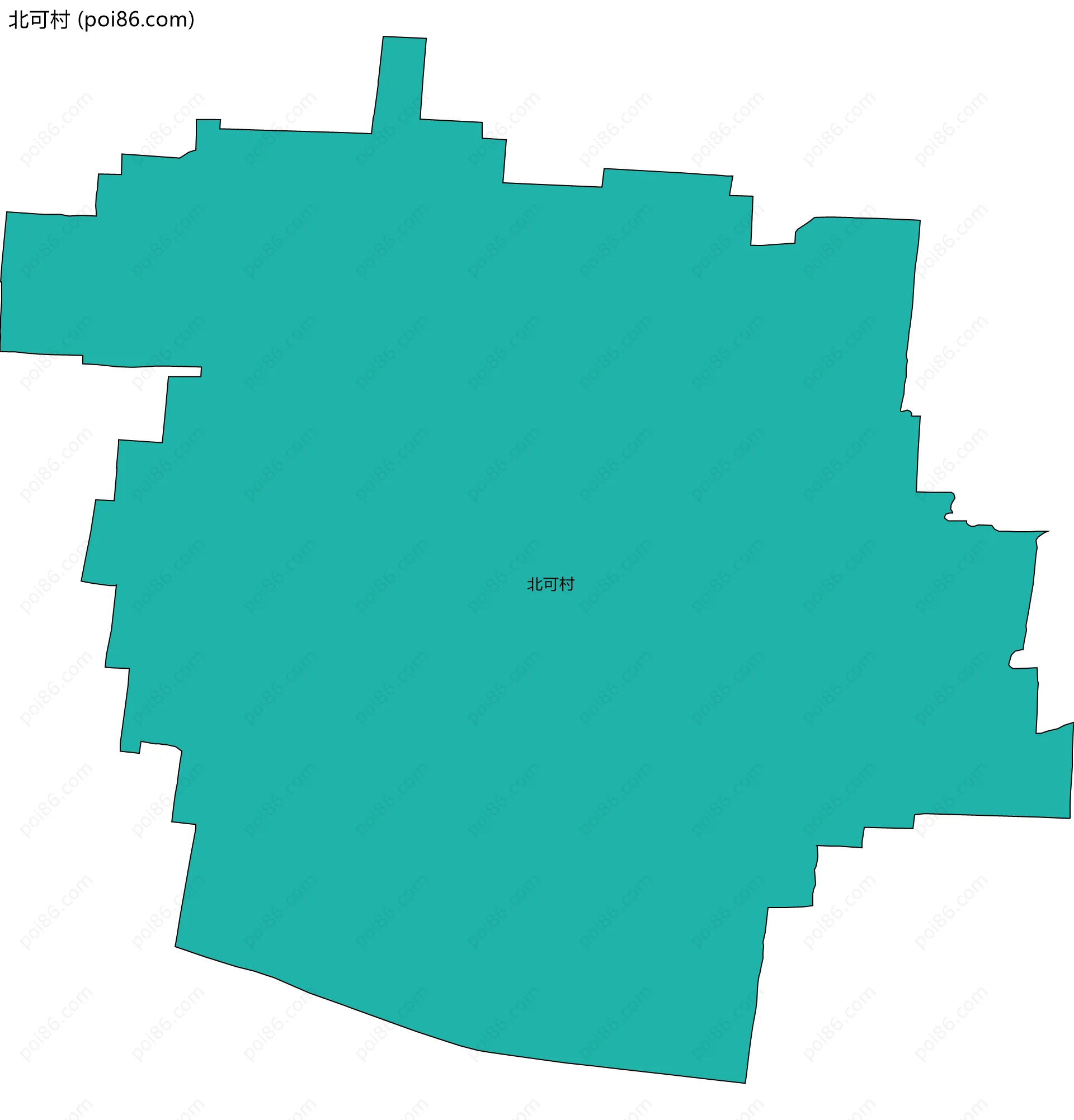 北可村边界地图
