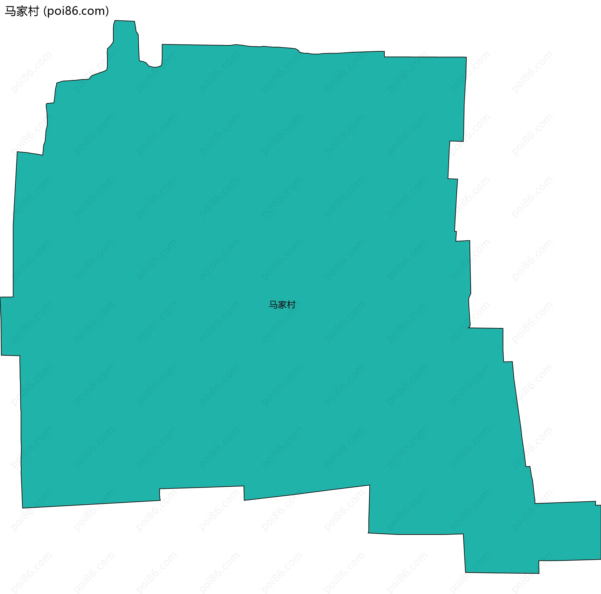 马家村边界地图