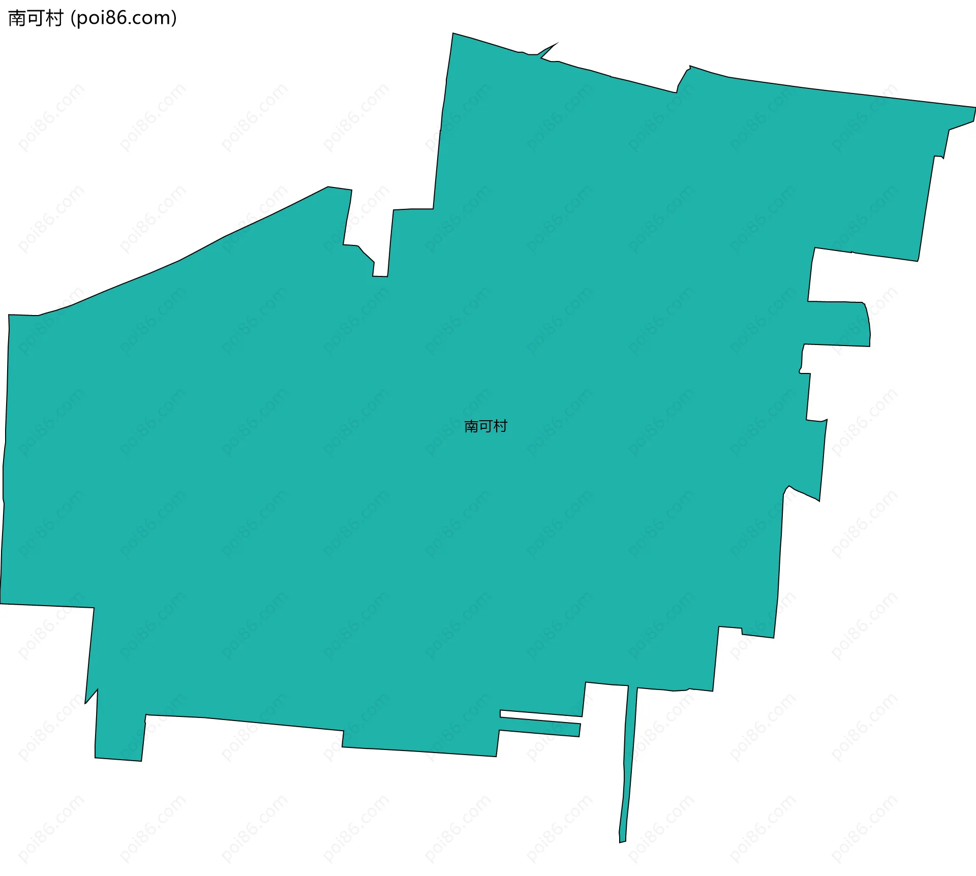 南可村边界地图