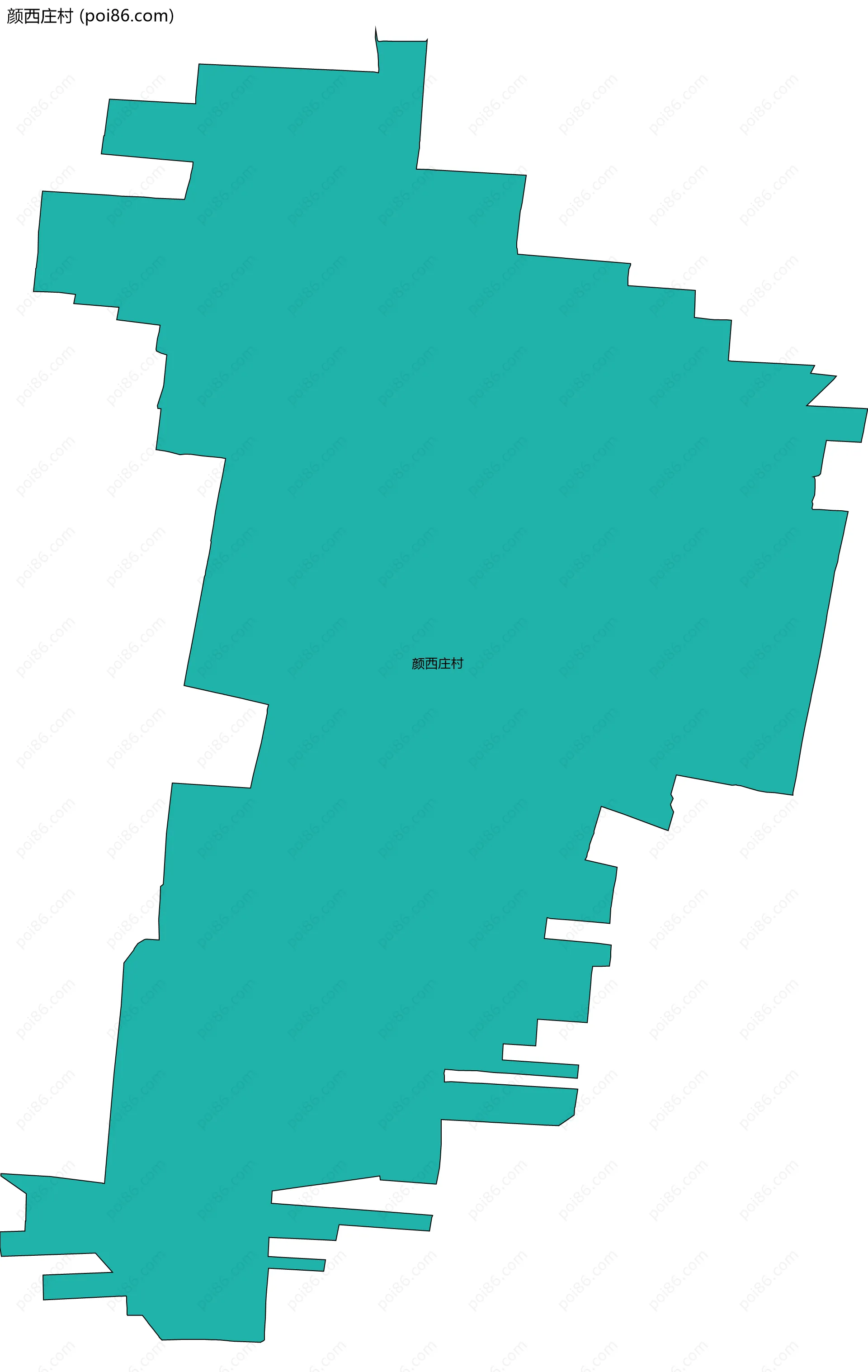 颜西庄村边界地图