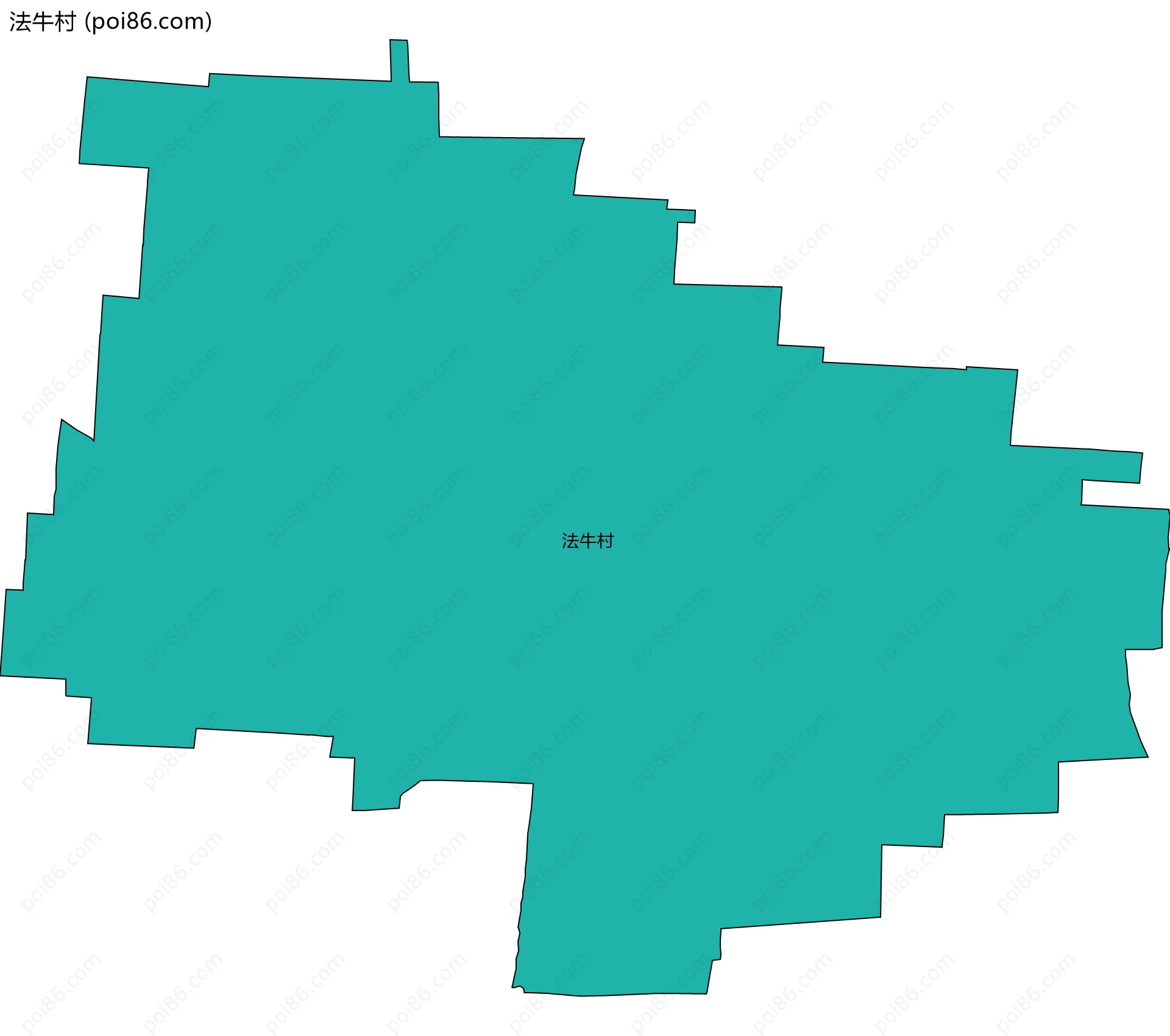 法牛村边界地图