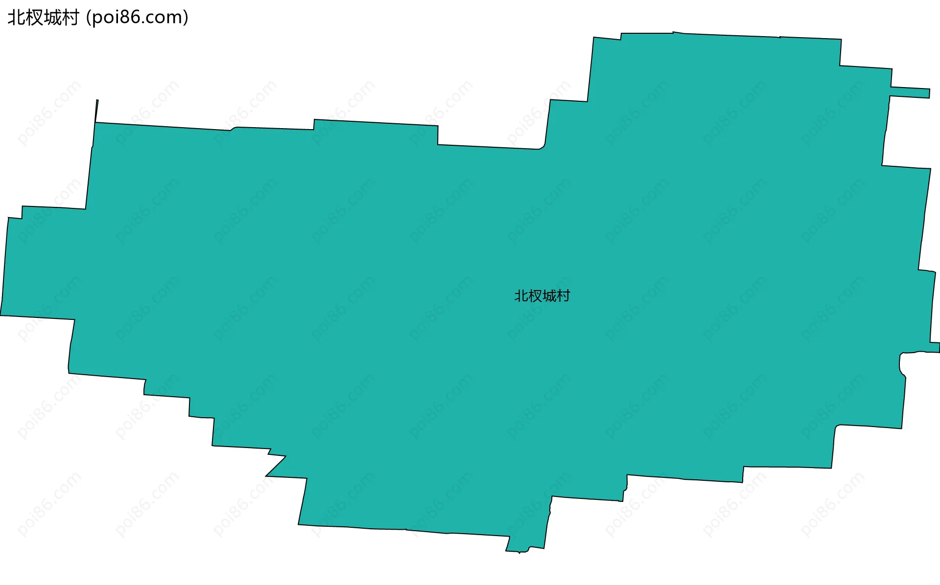 北杈城村边界地图