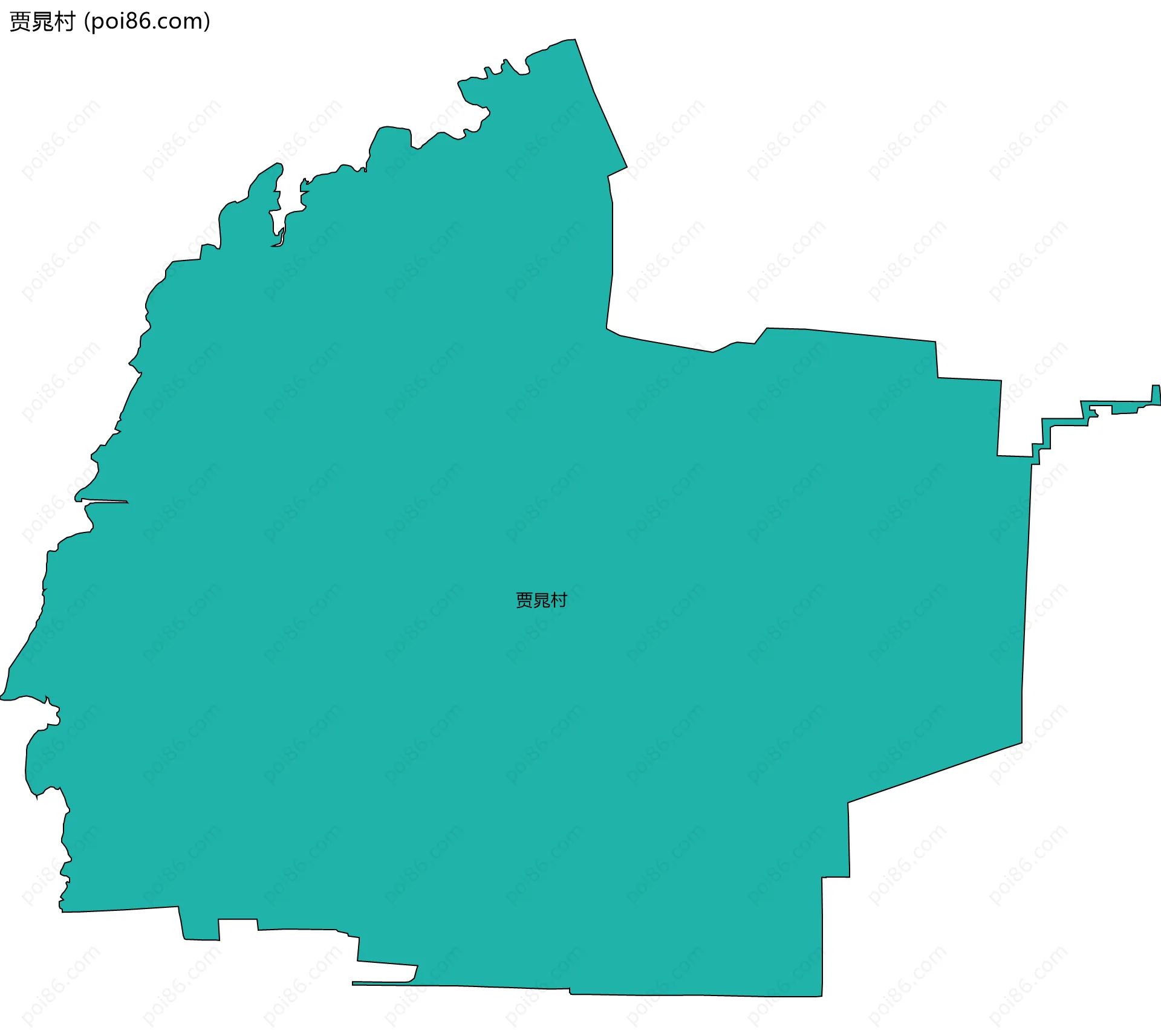 贾晁村边界地图