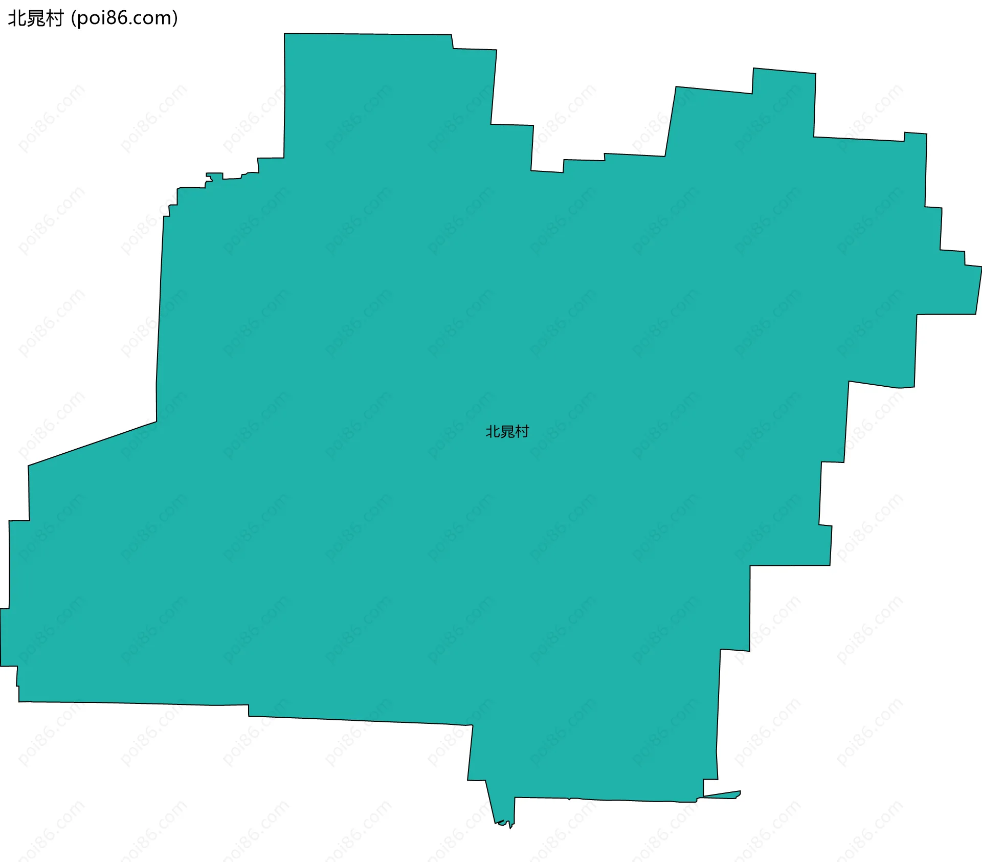 北晁村边界地图